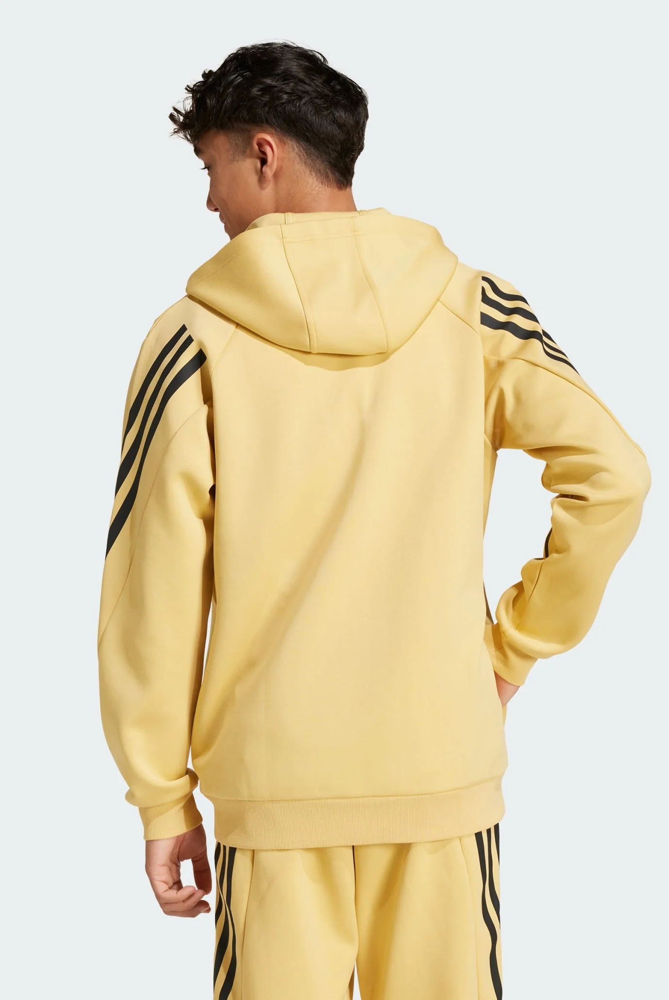 Мужское желтое худи Future Icons 3-Stripes Full Zip adidas JE5704