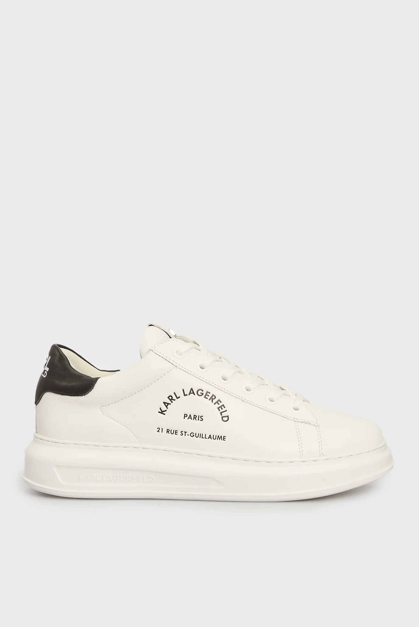 Мужские белые кожаные сникерсы Karl Lagerfeld KL52538 — MD-Fashion