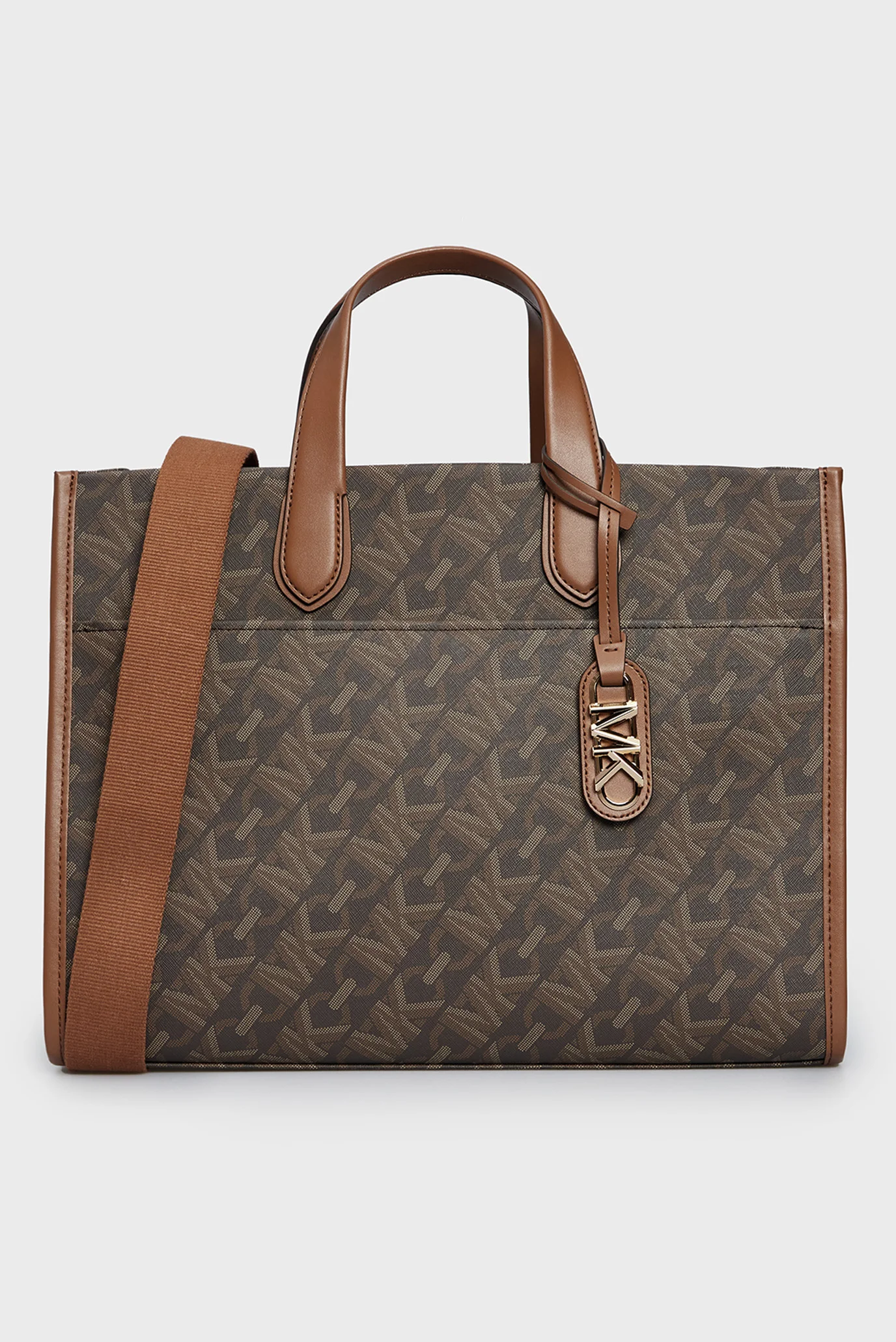 Жіноча коричнева сумка з візерунком GIGI LG GRAB TOTE Michael Kors