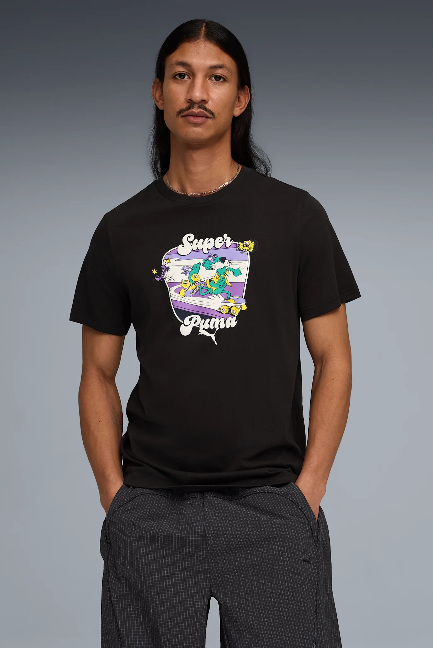 Мужская черная футболка Graphic Super PUMA Tee Men PUMA 634433_01