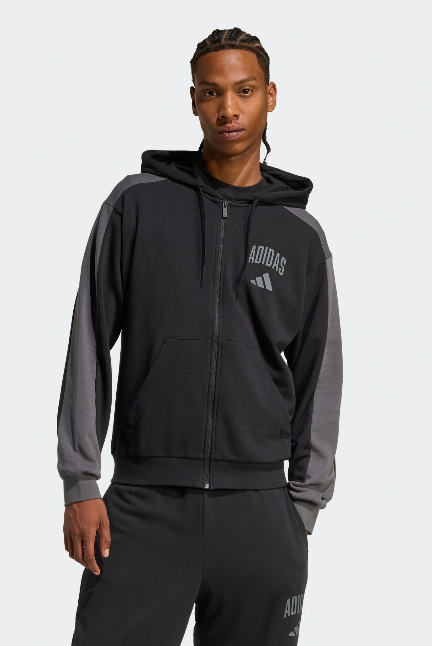 Мужское черное худи M COLLEGIATE FZ adidas KH2762 — MD-Fashion
