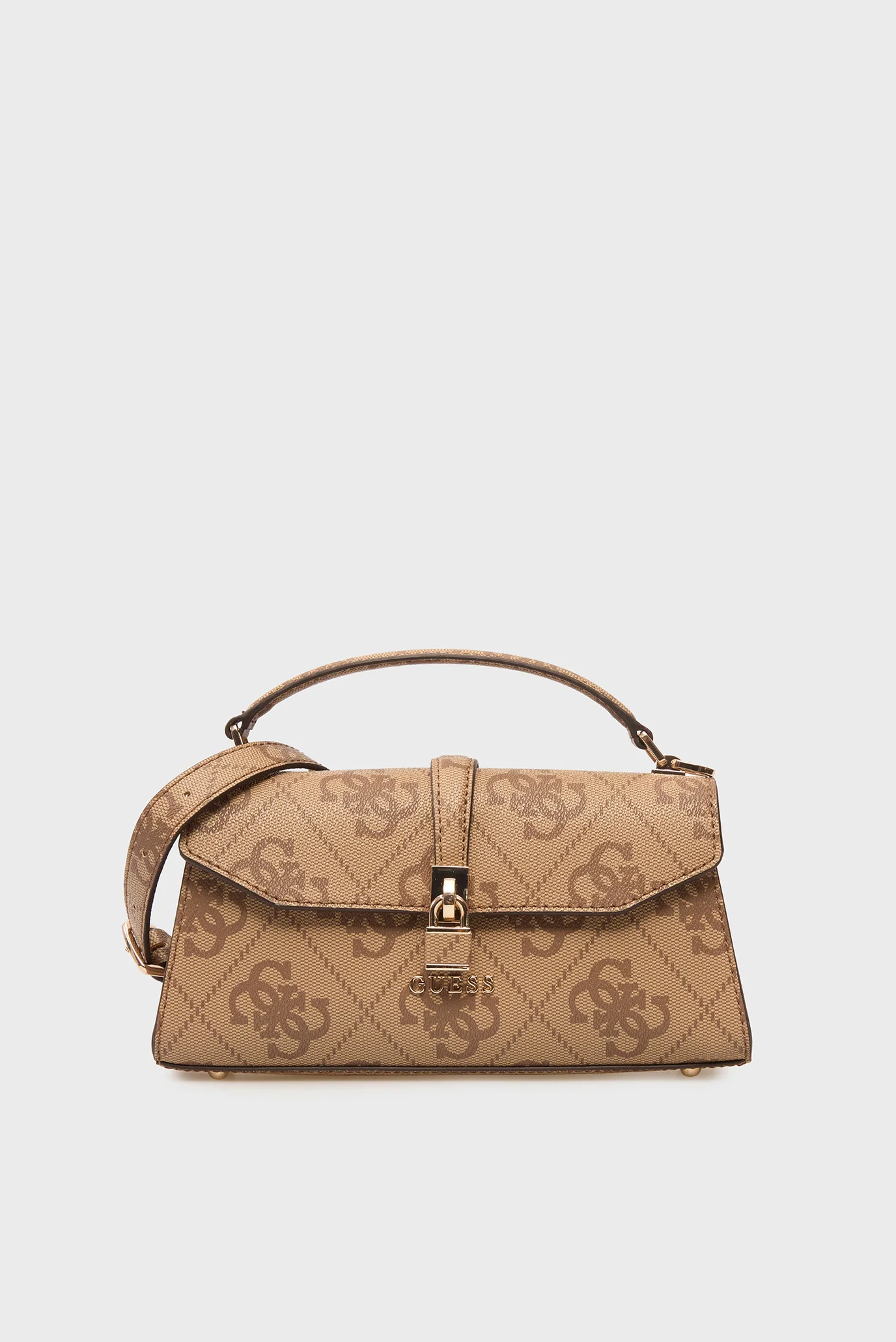 Женская бежевая сумка с узором QUEENSLAND Guess HWOS9655200 — MD