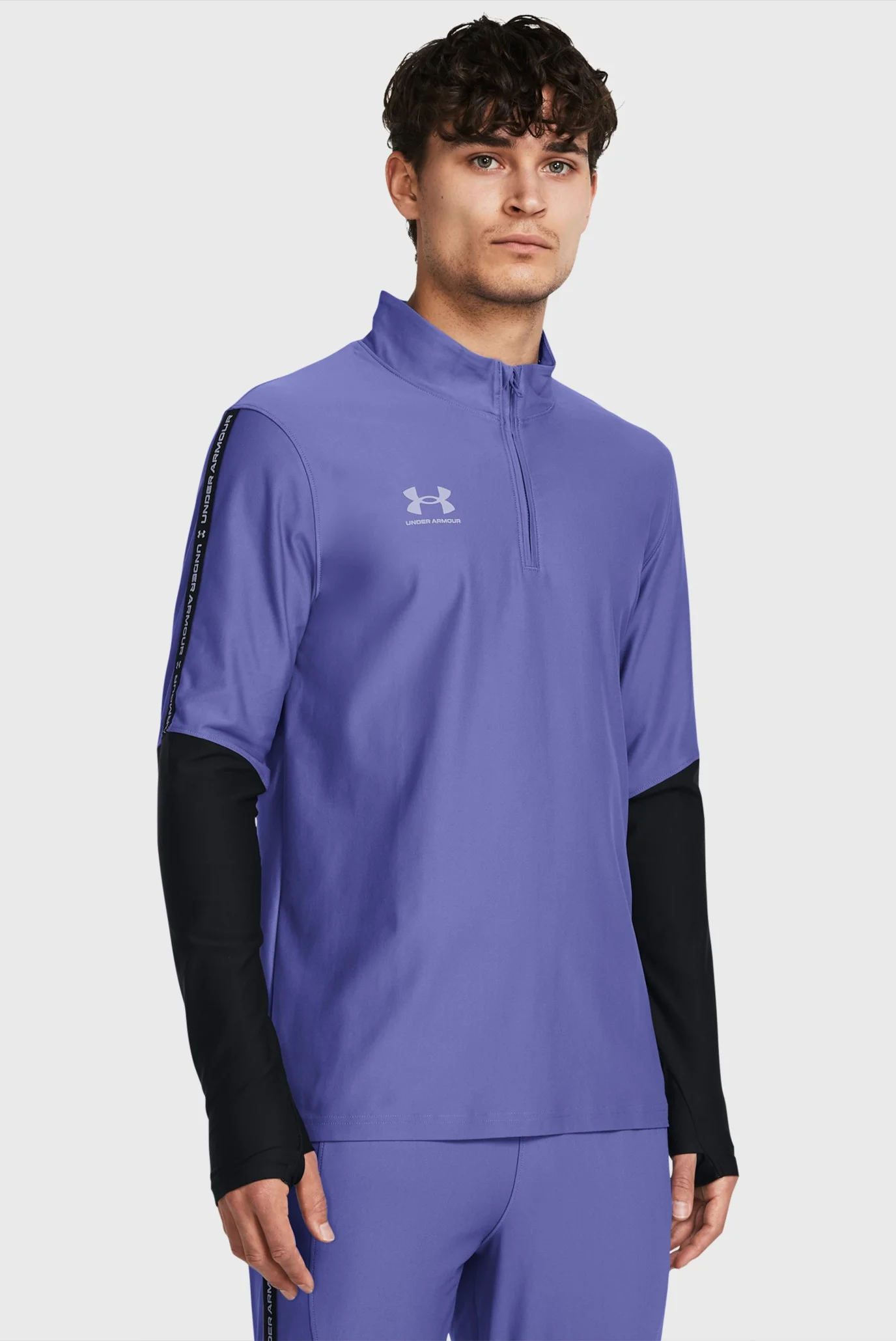Чоловіча фіолетова спортивна кофта UA M's Ch. Pro 1/4 Zip Under