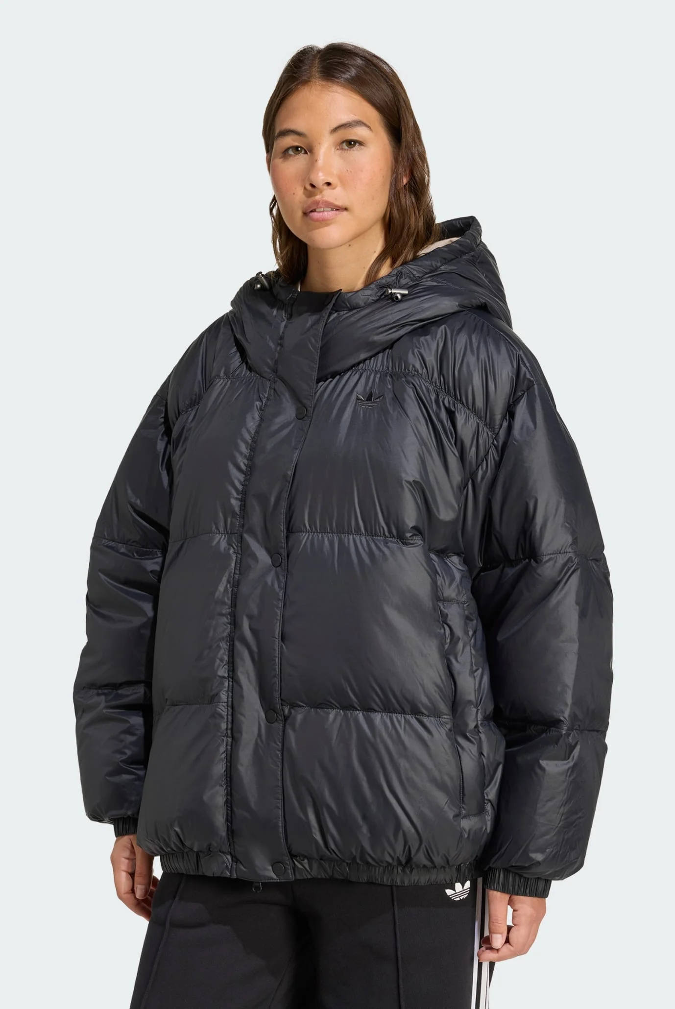 Женский черный пуховик Premium Street Oversized adidas JX5338 — MD