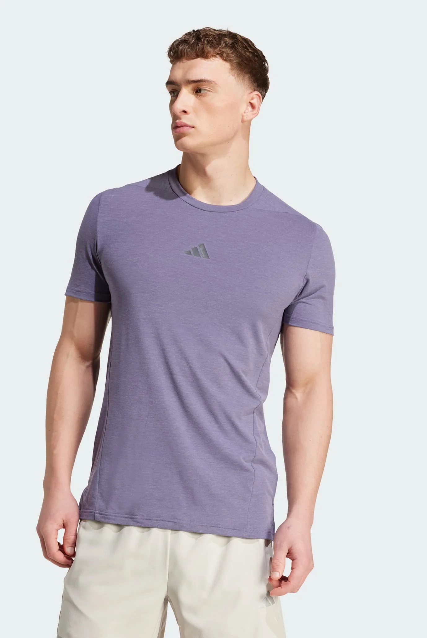 Мужская сиреневая футболка Designed for Training Workout adidas