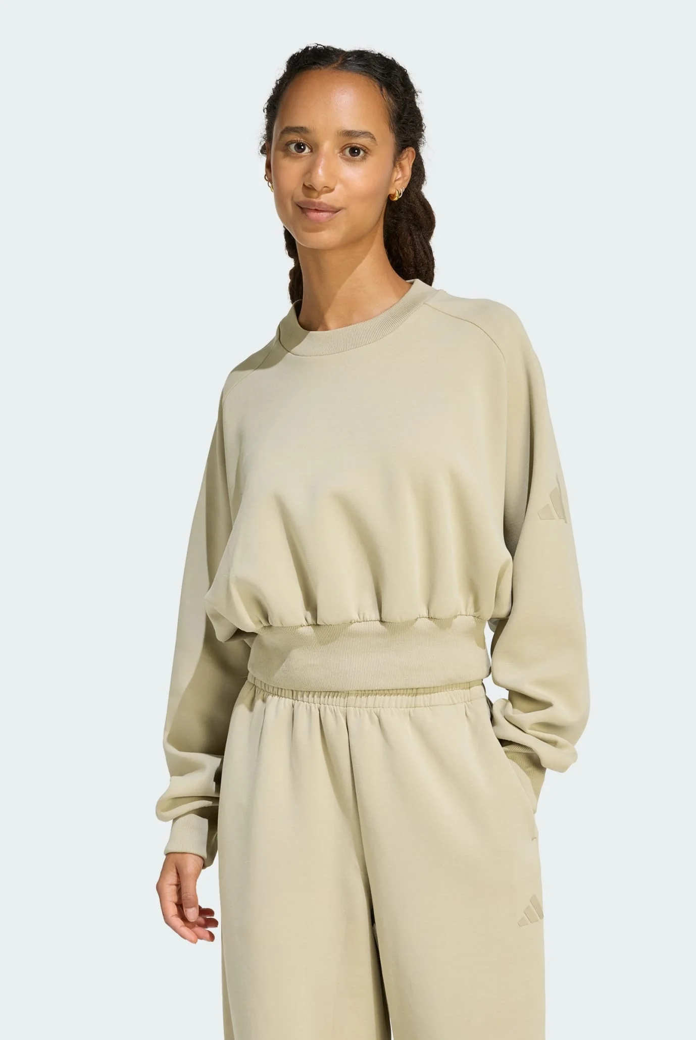 Женский бежевый свитшот ALL SZN Soft Lux Loose adidas KD2107 — MD