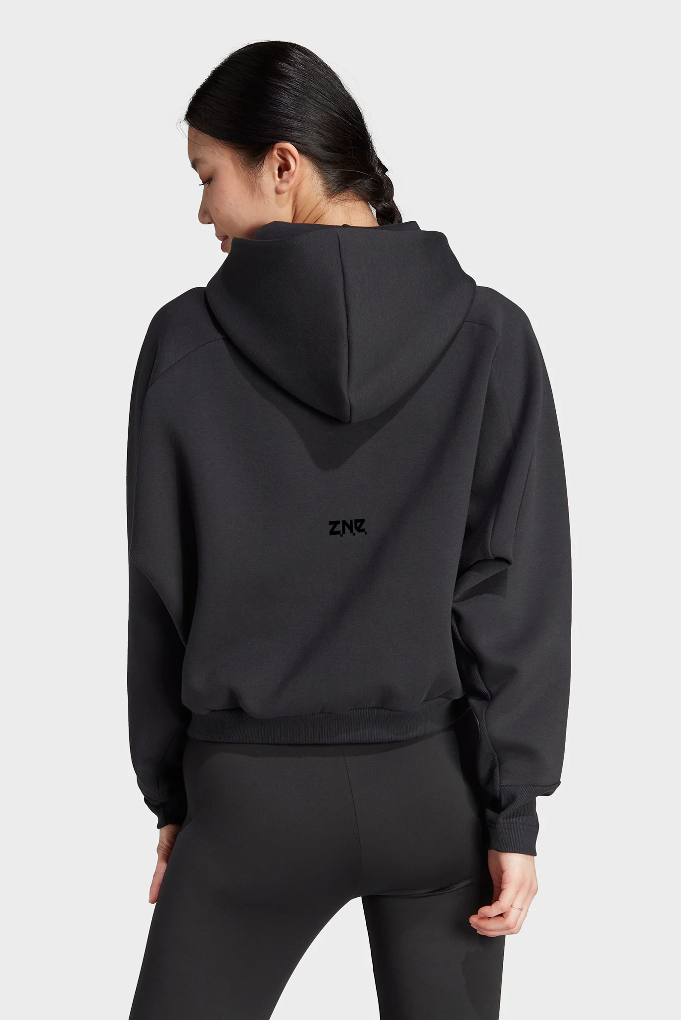 Женское черное худи adidas Z.N.E. Full-Zip adidas IN5128 — MD-Fashion