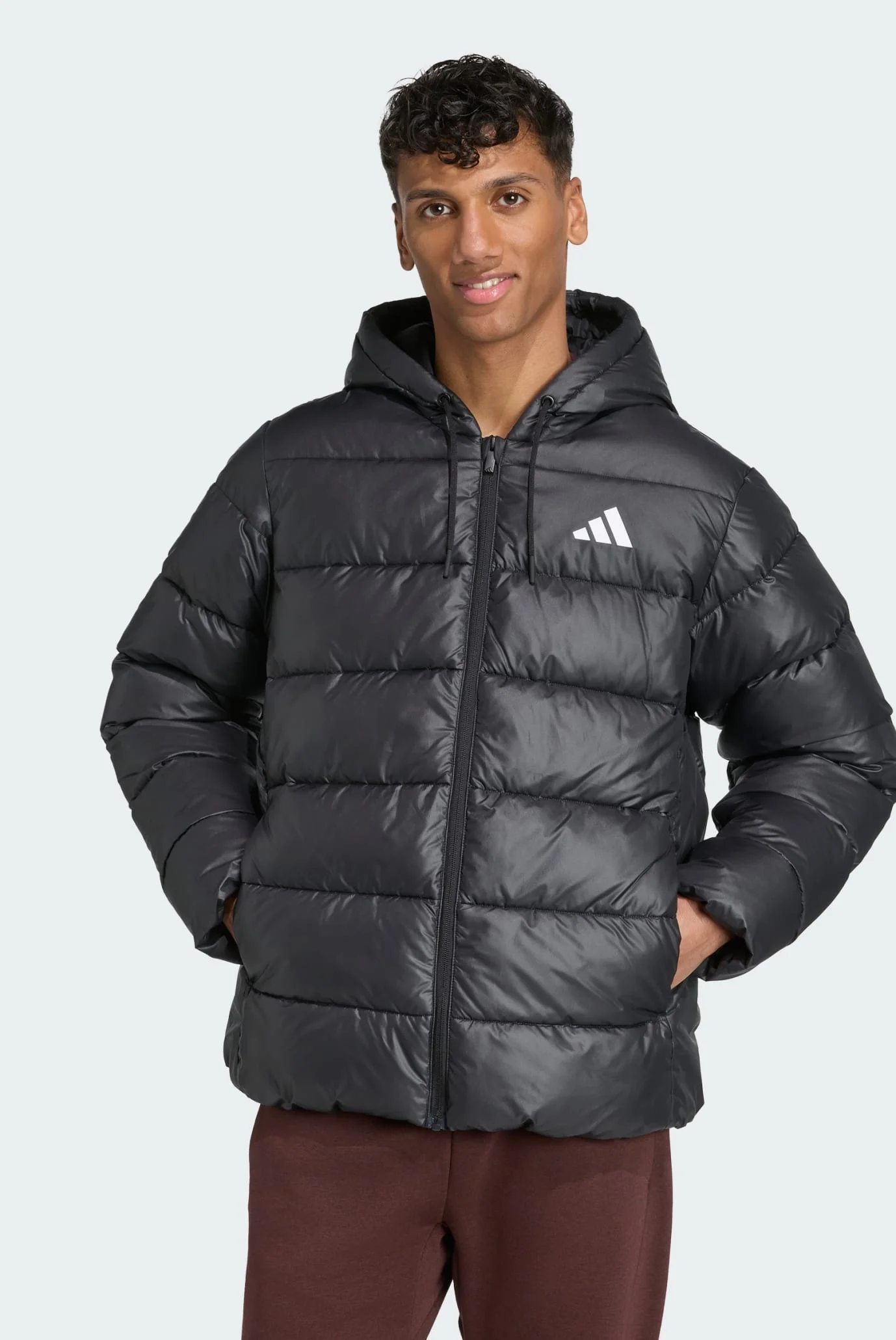 Мужская черная куртка Essentials CLIMAWARM Synthetic Down Puffer