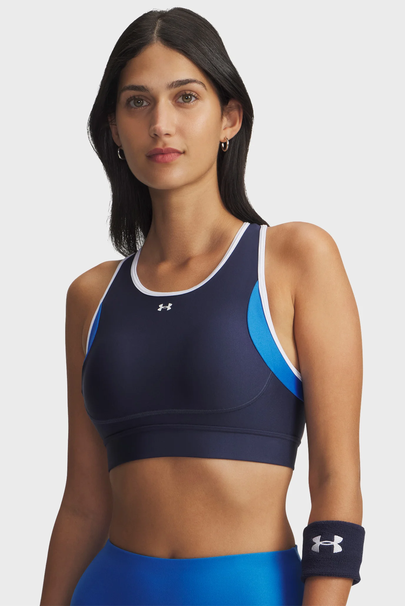 Жіночий темно-синій топ UA Crossback Mid Open Back Under Armour