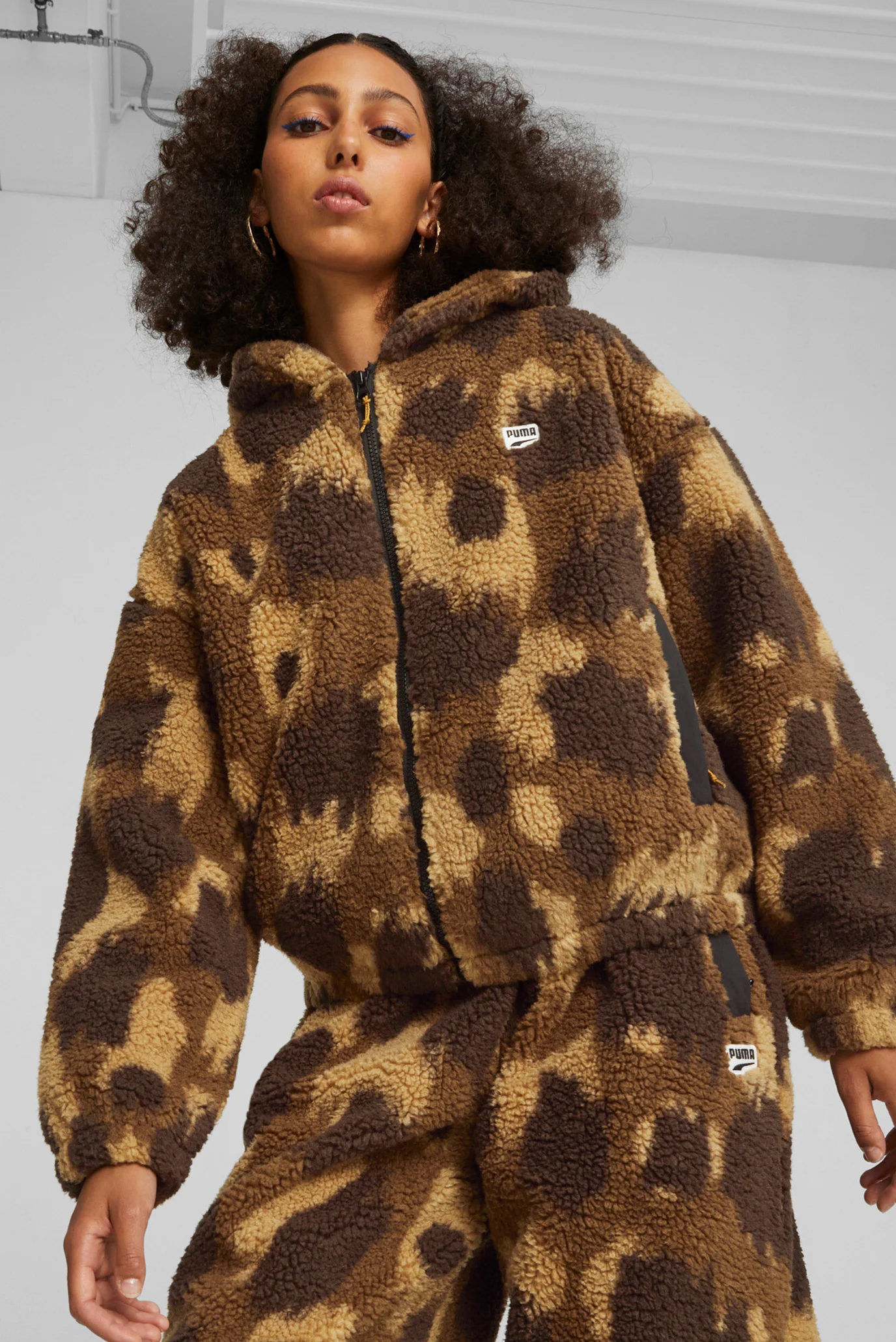 Жіноча коричнева куртка Downtown Women's Sherpa Jacket PUMA