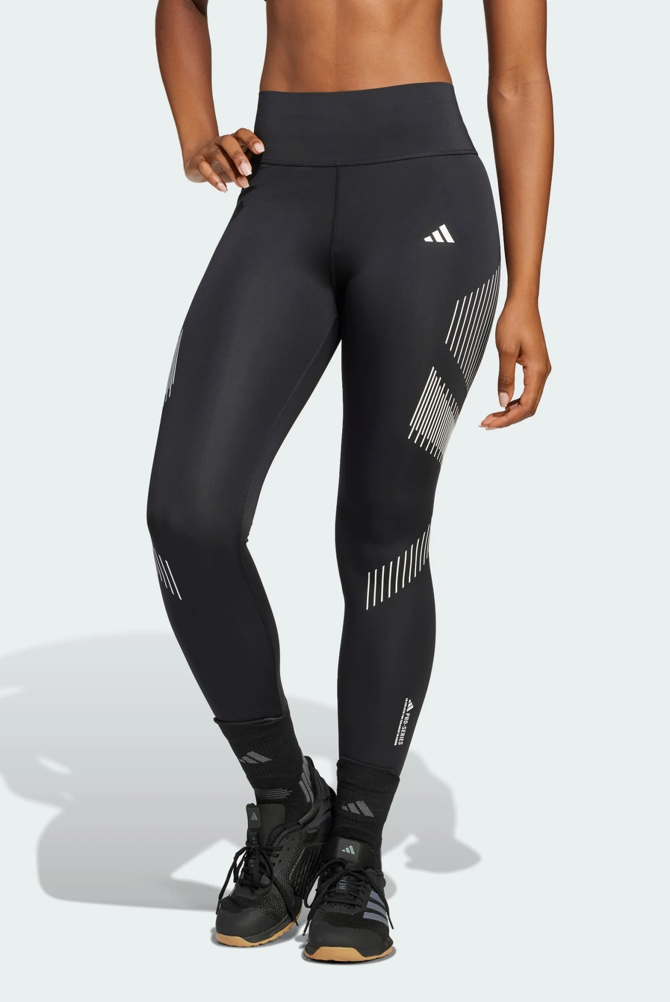 Женские черные тайтсы Optime Power 7/8 adidas JI8363 — MD-Fashion
