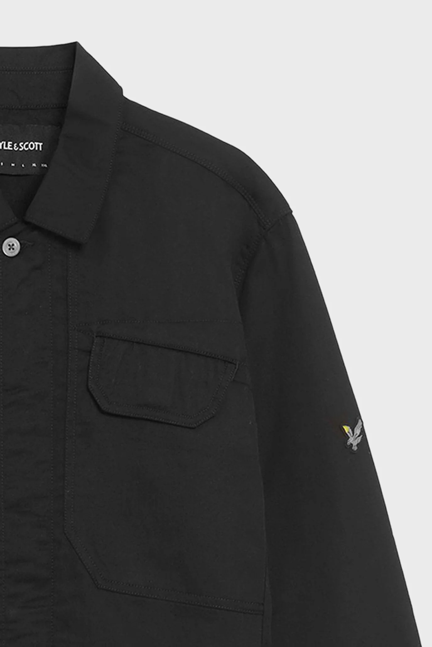 Чоловіча чорна сорочка-пальто Lyle & Scott LW2320V-Z865 — MD-Fashion