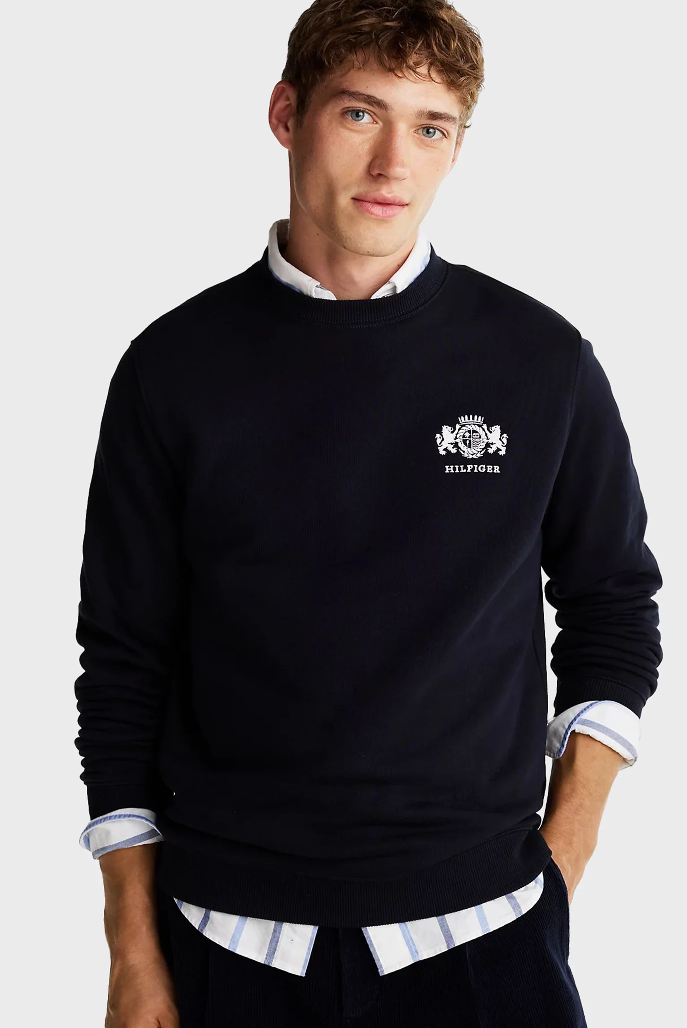 Чоловічий темно-синій світшот SMALL CREST EMRBO SWEATSHIRT Tommy