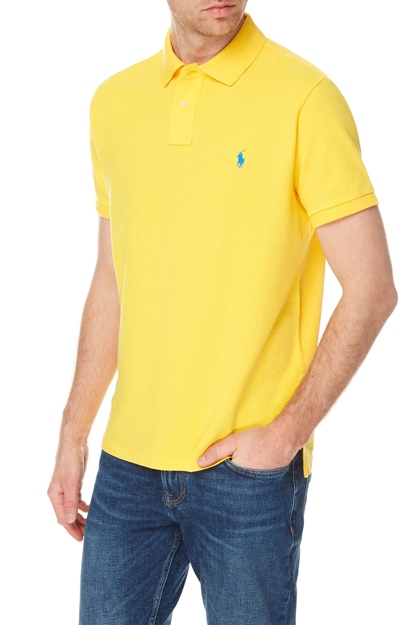 Мужское желтое поло Polo Ralph Lauren 710782592020 — MD-Fashion