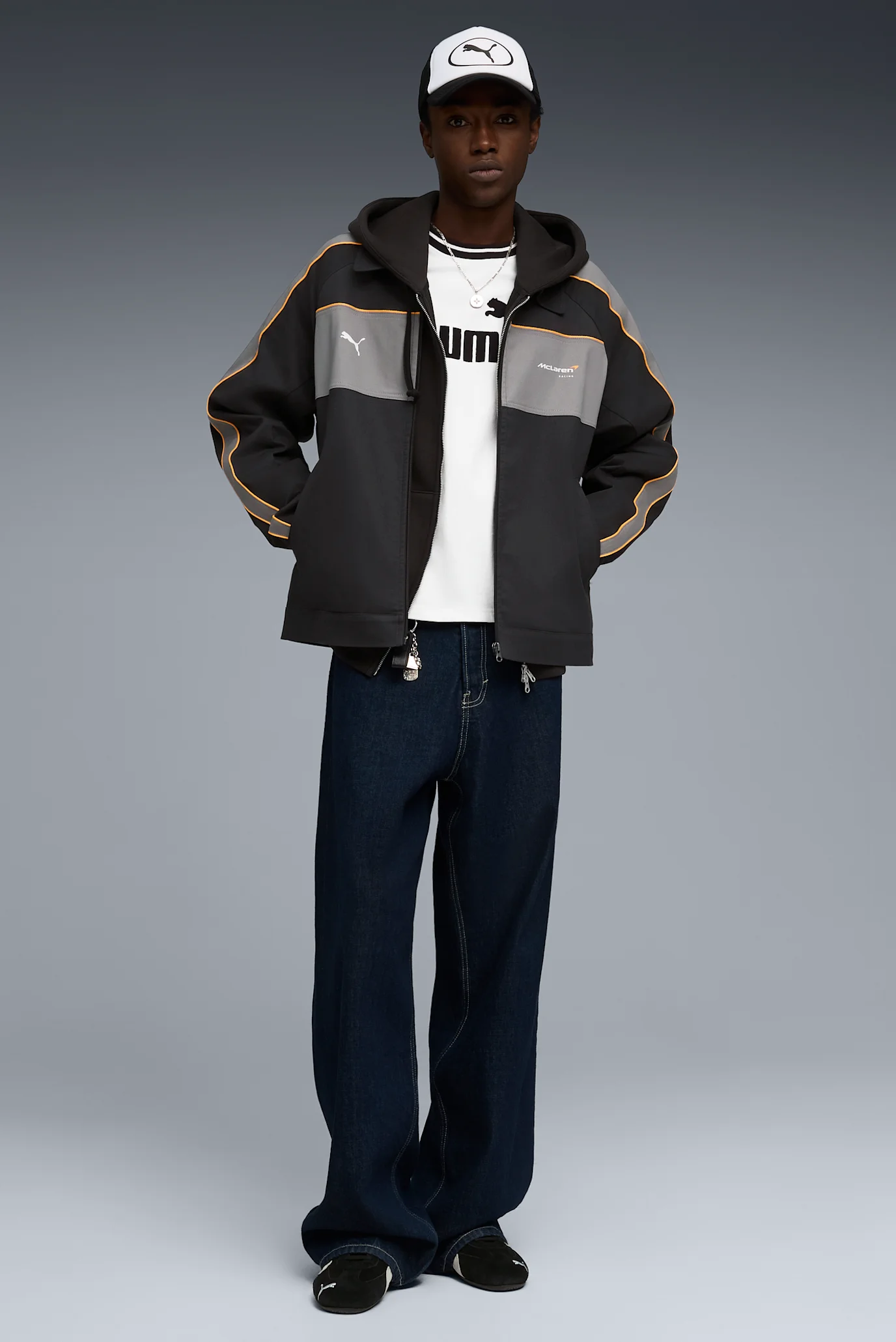 Мужская черная куртка McLAREN RACING Coach T7 Jacket Men PUMA