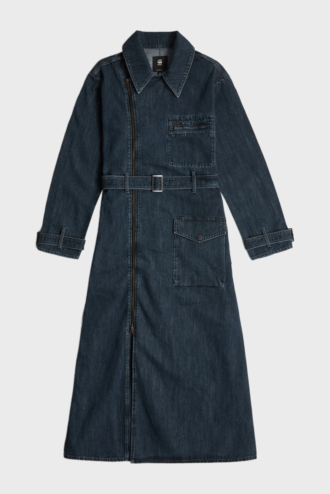 Жіночий темно-синій джинсовий тренч Biker G-Star RAW D25367,D762