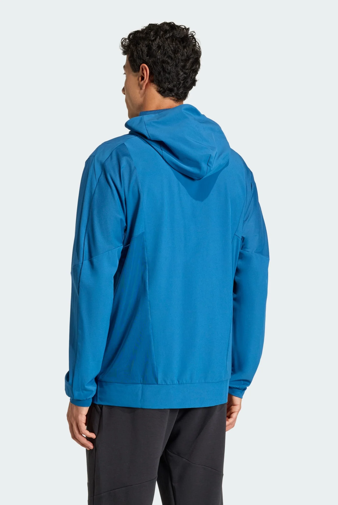 Мужское синее худи D4T WORKOUT FULL-ZIP adidas KA4825 — MD-Fashion