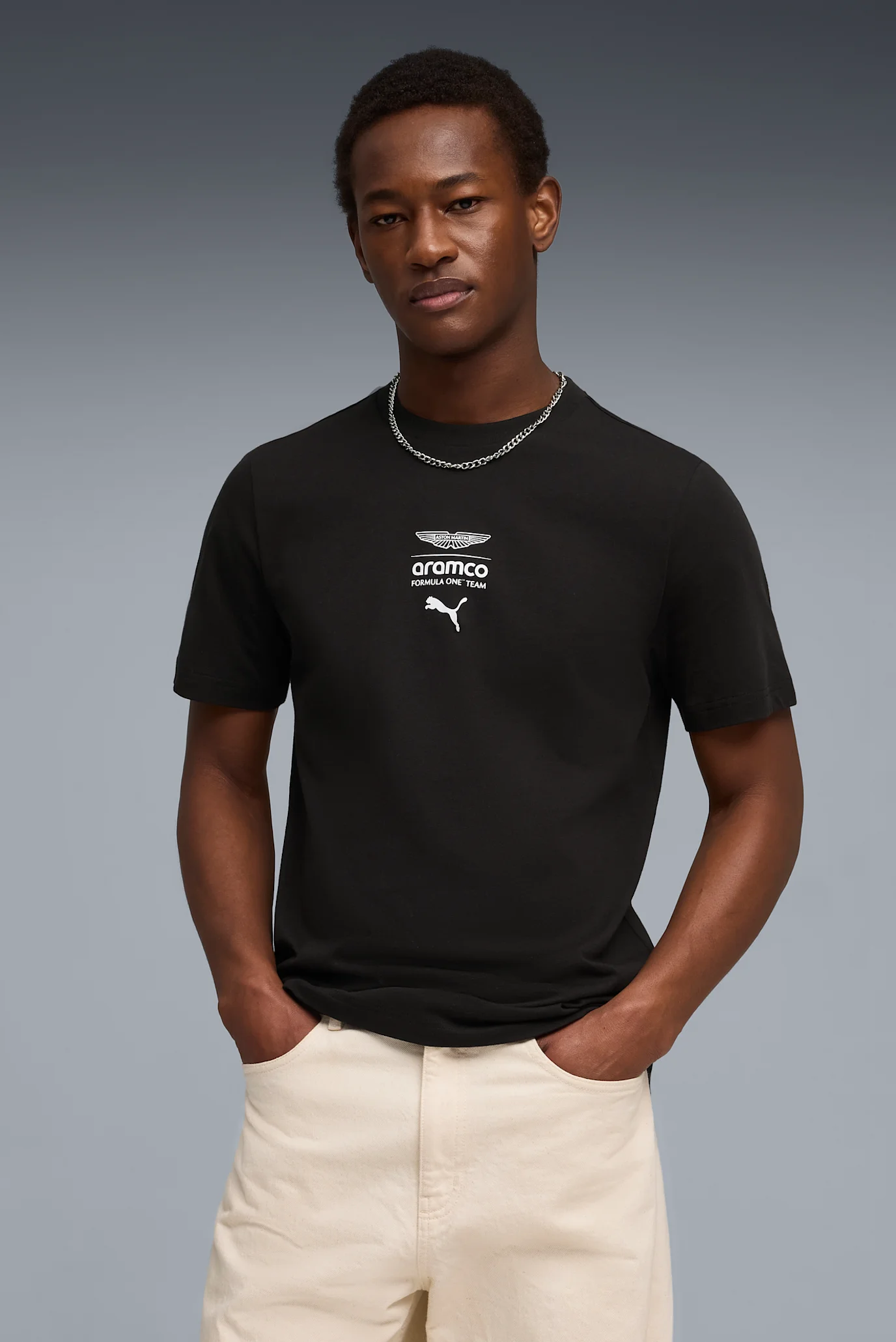 Мужская черная футболка PUMA x ASTON MARTIN ARAMCO F1® TEAM