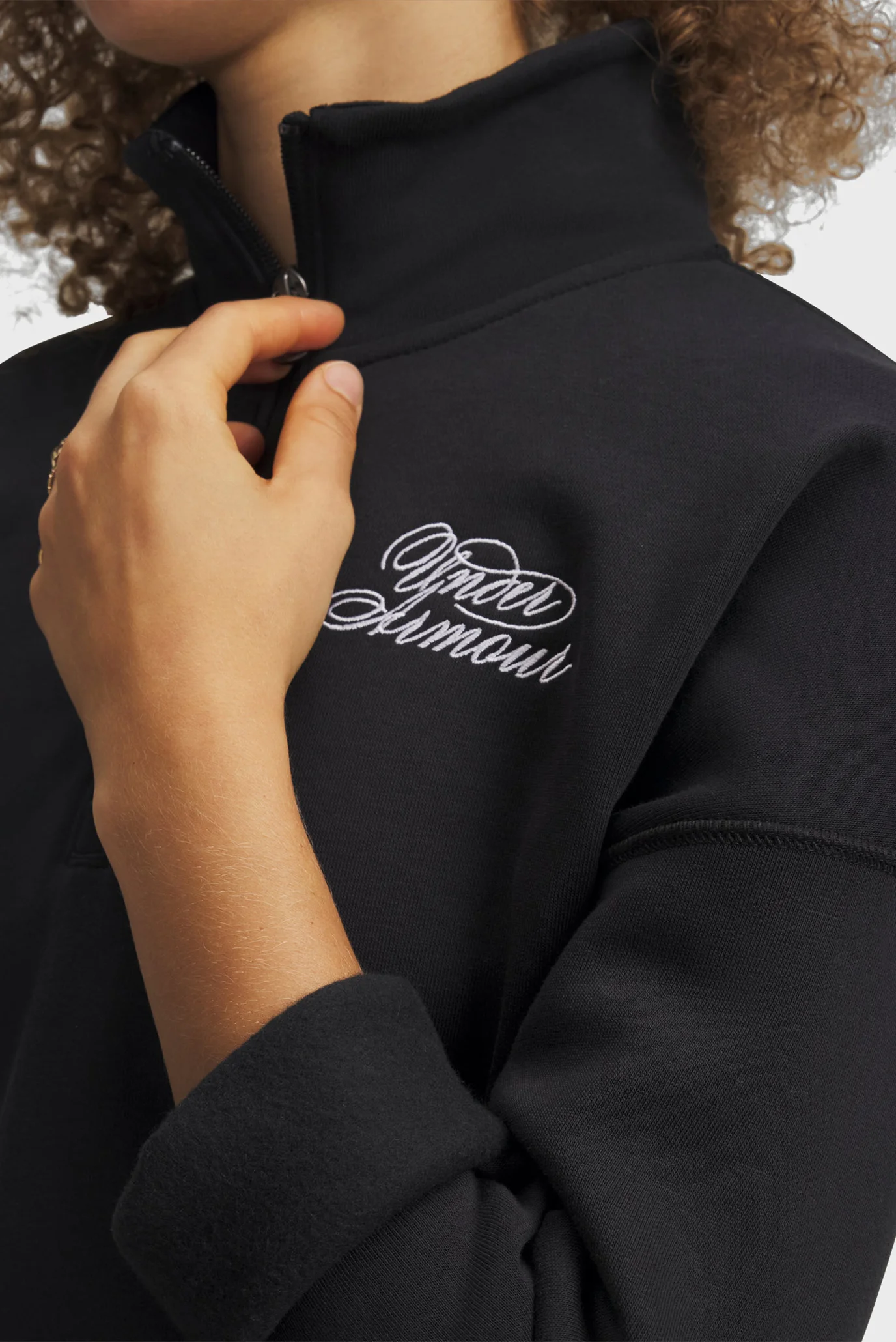 Женская черная спортивная кофта Rival Fleece Script HZ Under
