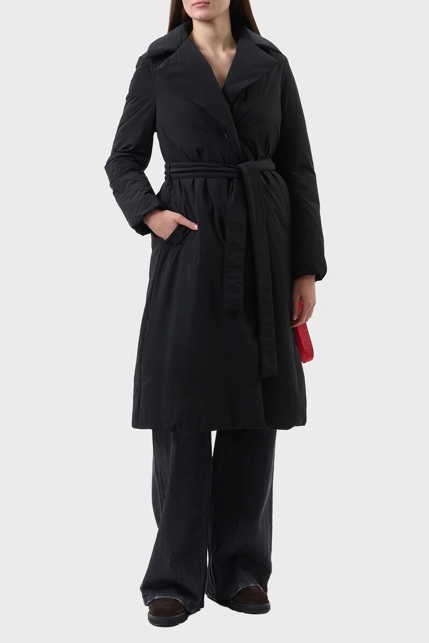 Женский чёрный пуховик AFTER LABEL OKLANN7864-1-999 — MD-Fashion