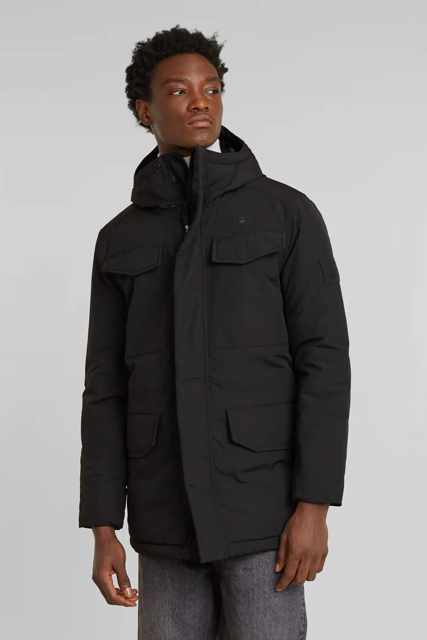 Мужская черная парка Vodan pdd hdd parka G-Star RAW D25381,D419