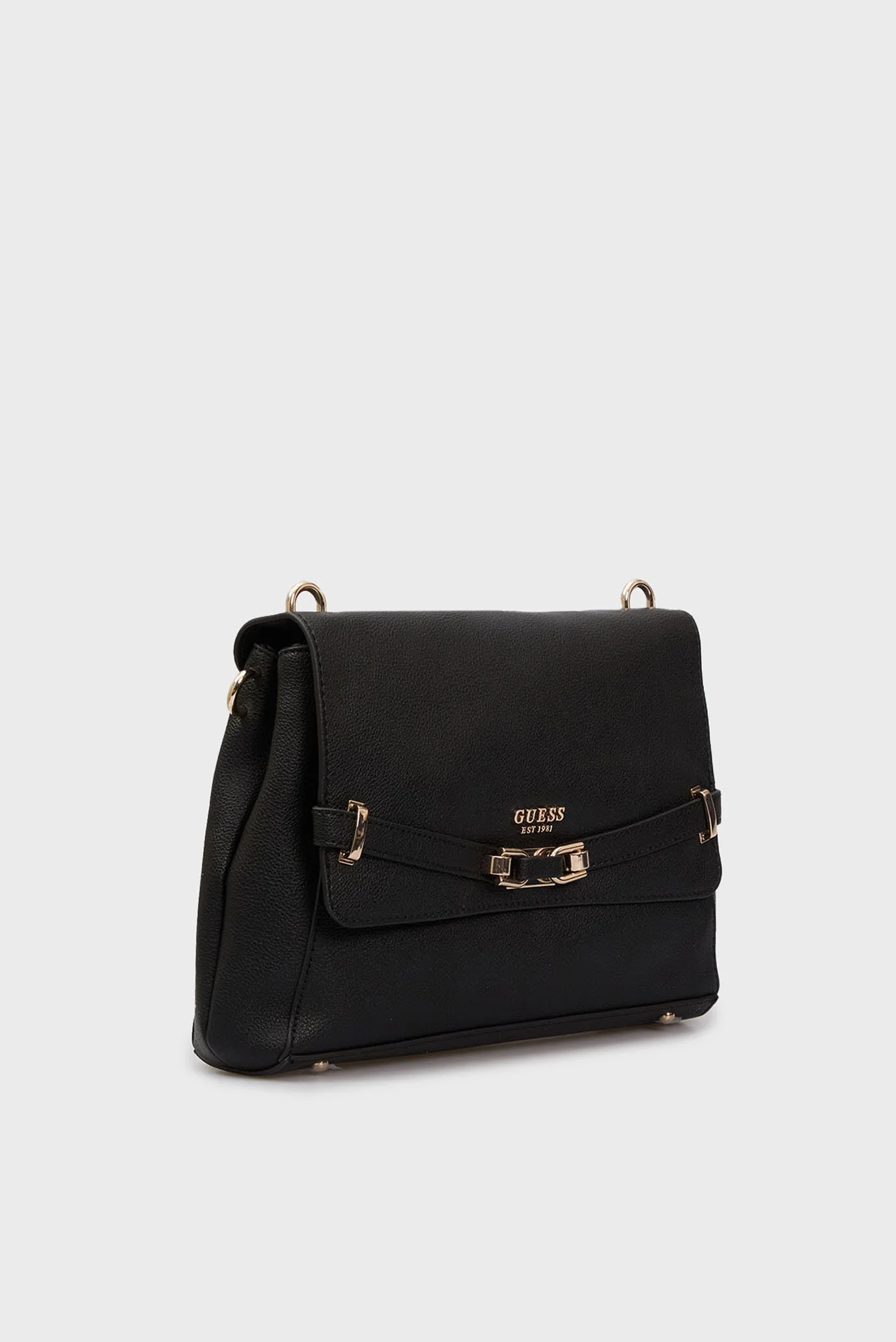 Жіноча чорна сумка SILVYE FLAP SHOULDER BAG Guess HWBG9527190 — MD