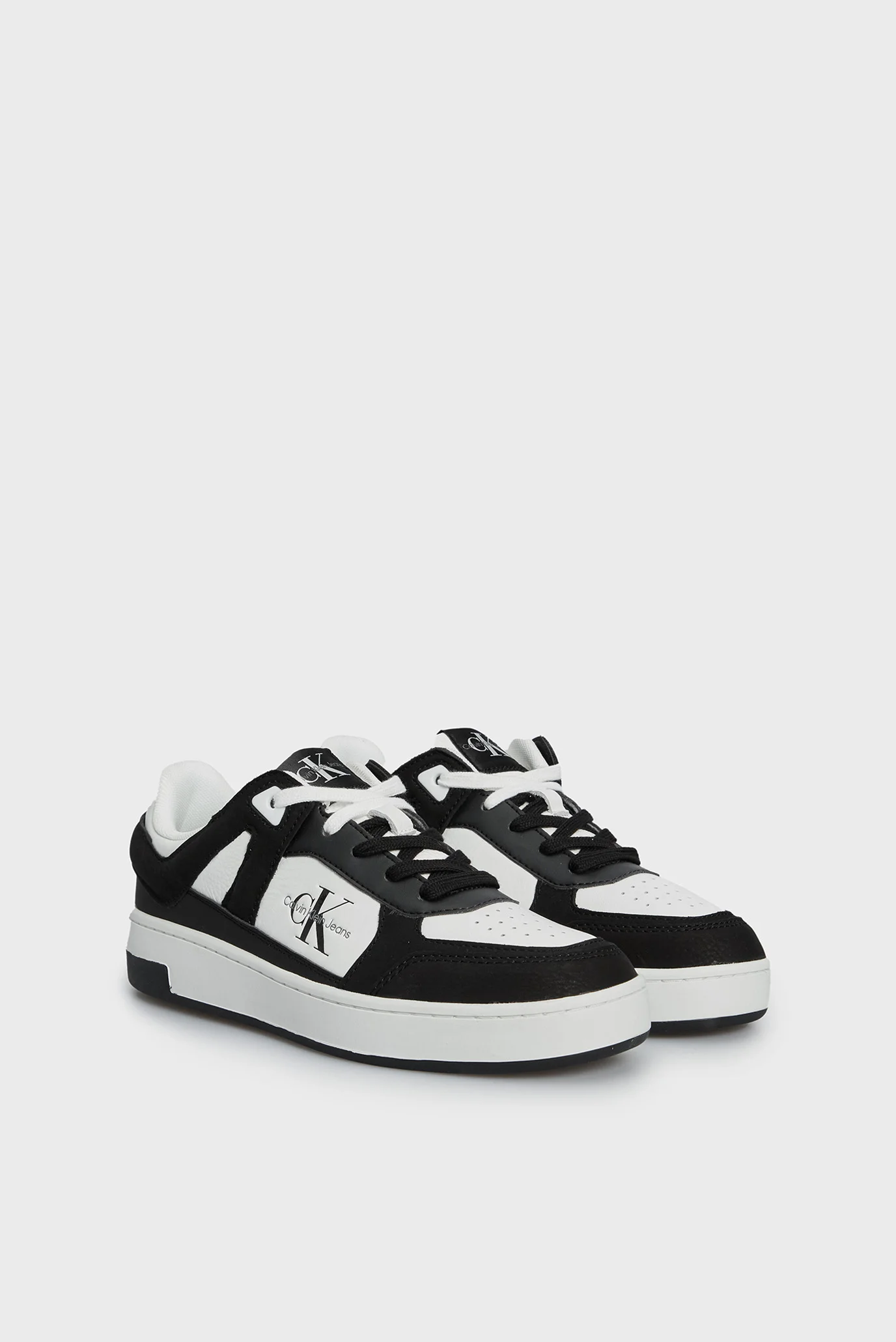 Жіночі чорні шкіряні снікерcи BASKET CUPSOLE LOW MIX ML FAD Calvin