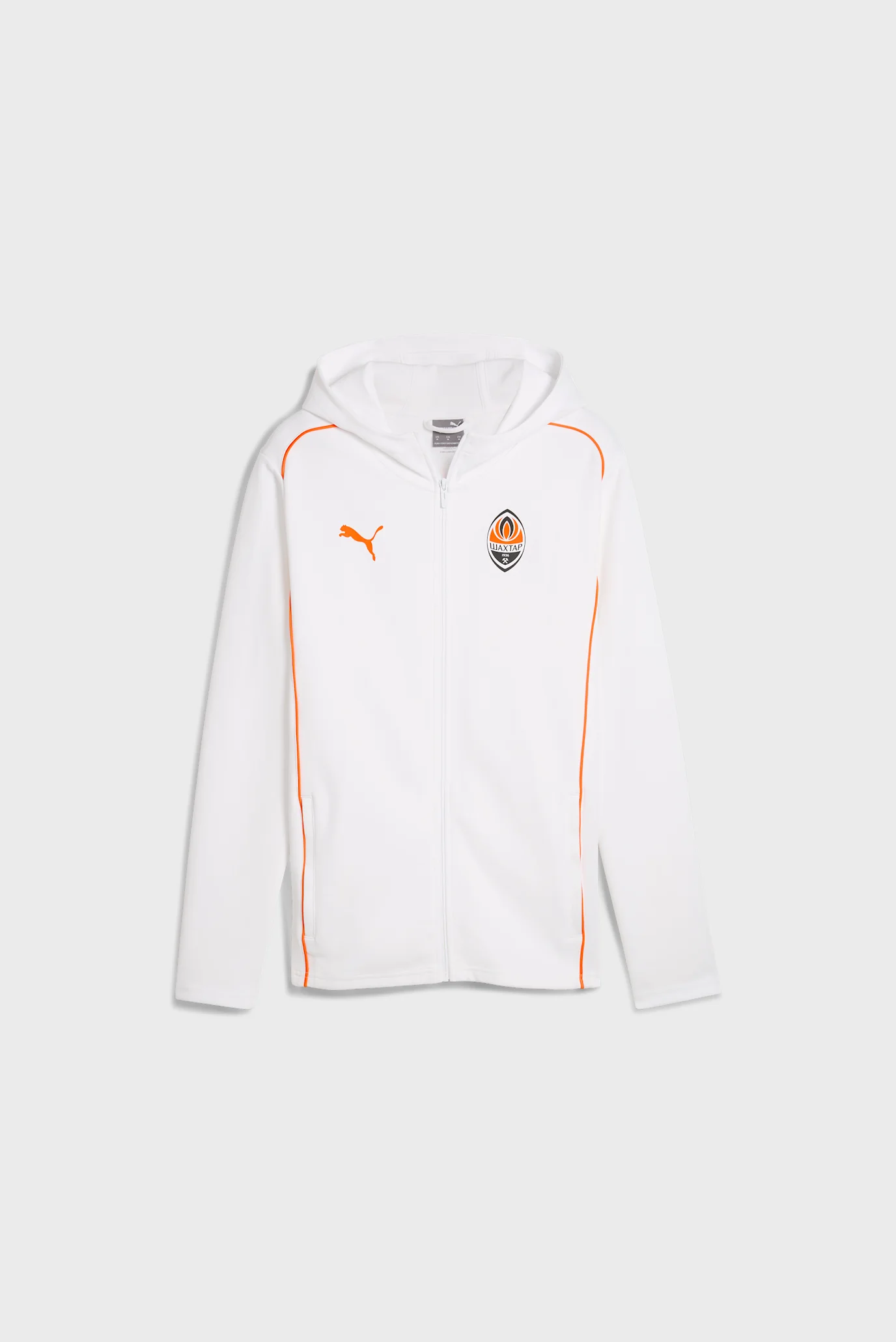 Чоловіча біла куртка FC Shakhtar Donetsk Casuals Hooded Jacket