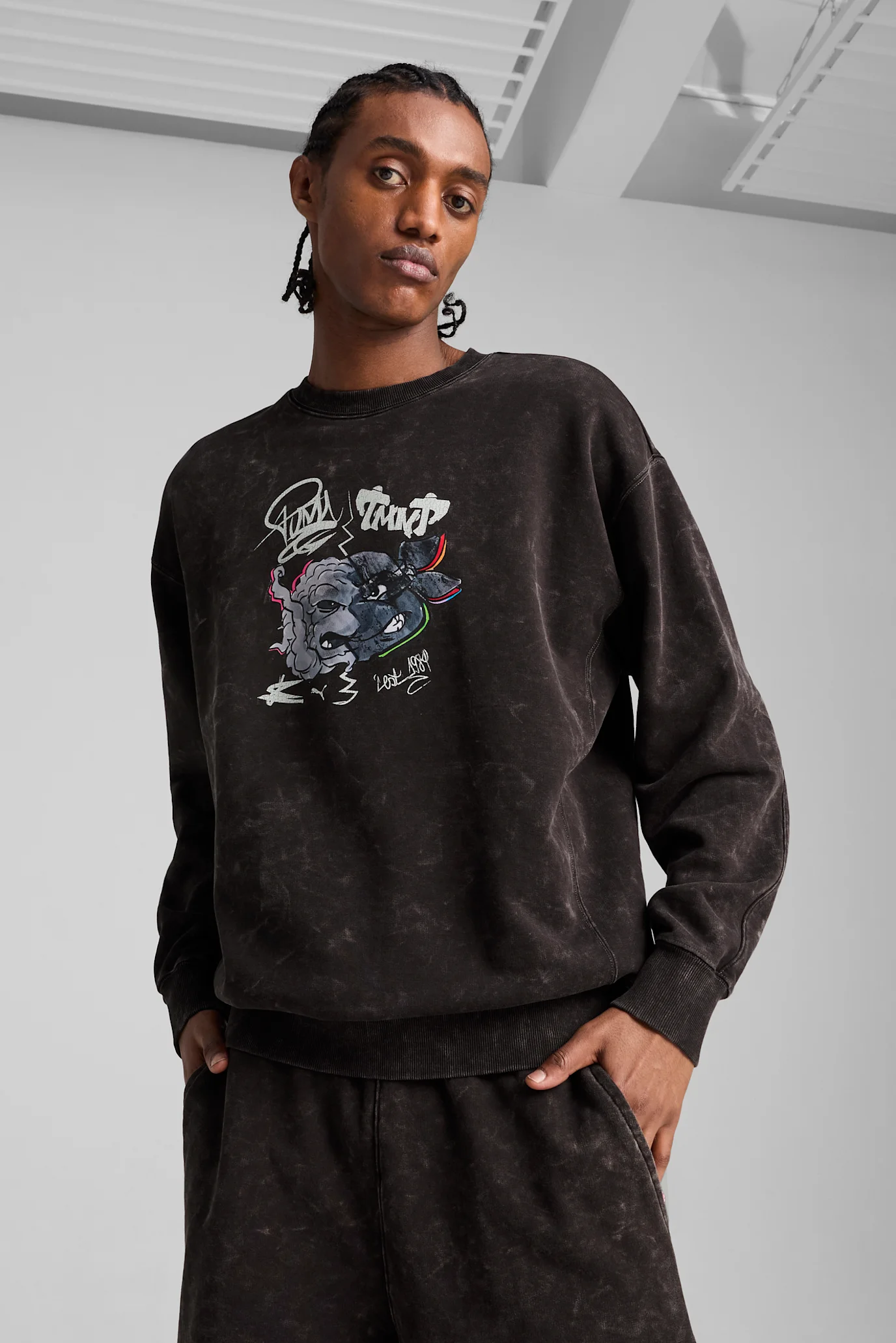 Мужской черный свитшот PUMA X Teenage Mutant Ninja Turtles Relaxed