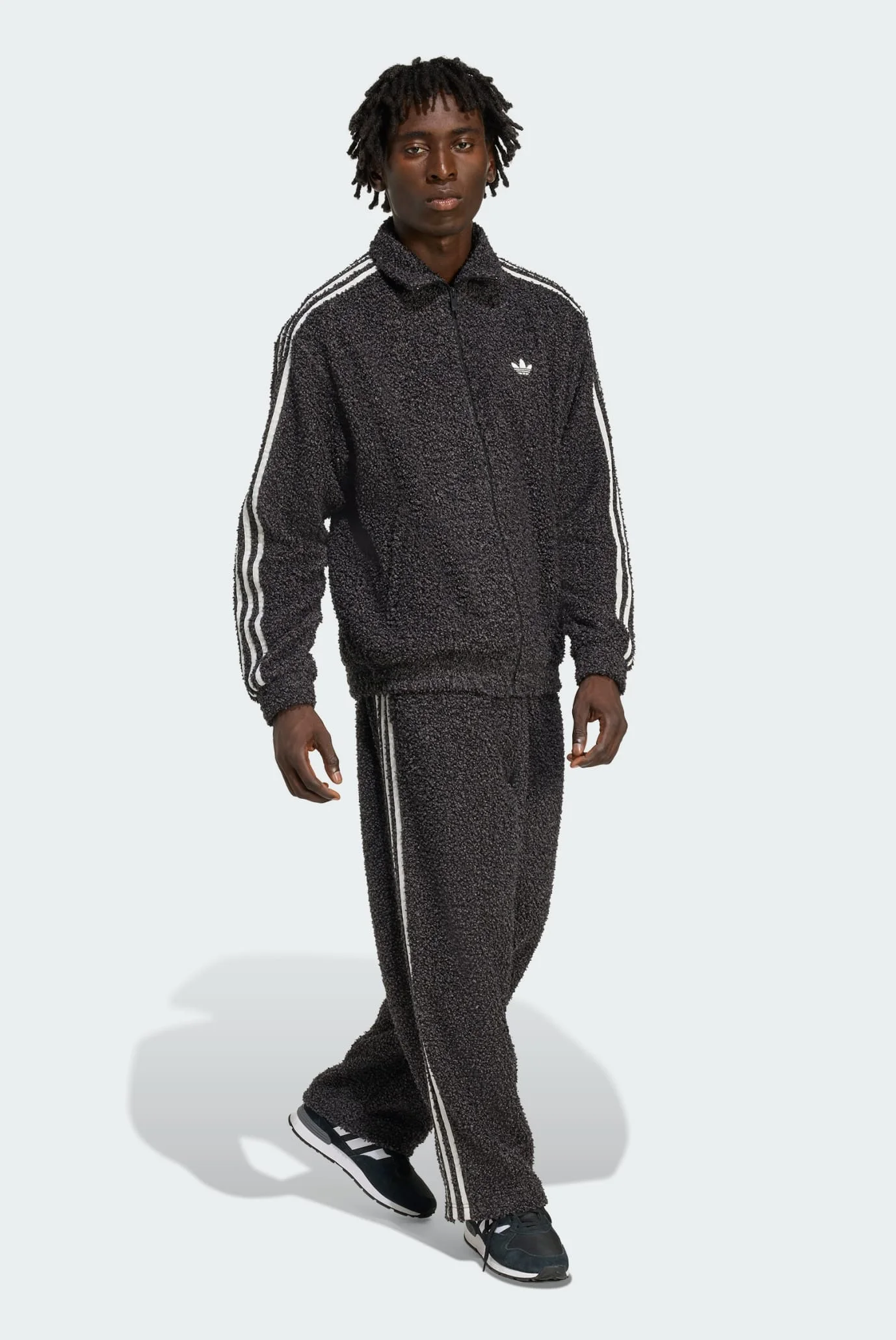 Мужская черная спортивная кофта Boucle Firebird adidas KS5275 — MD