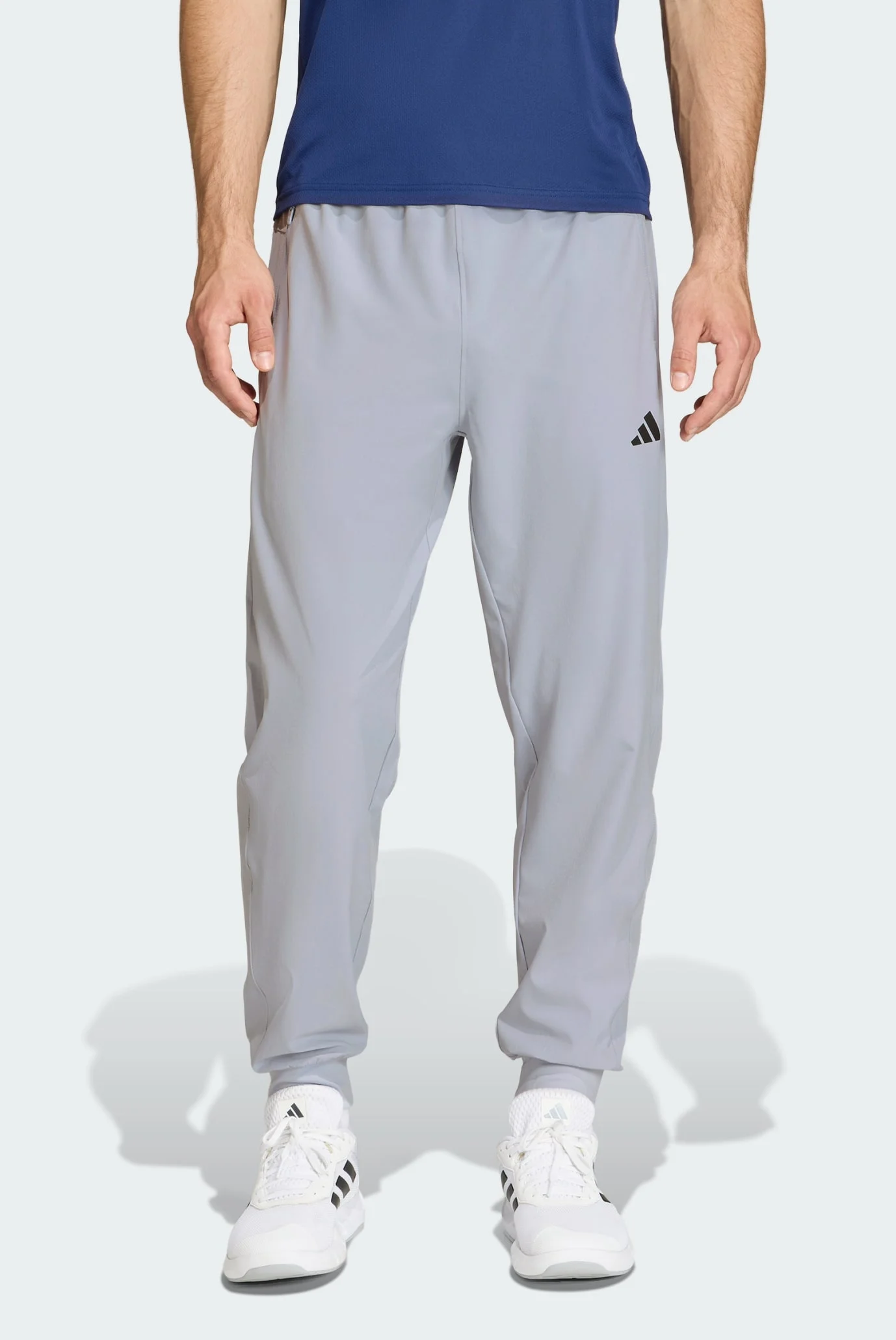 Мужские серые спортивные брюки WORKOUT ESSENTIALS FLEX WOVEN