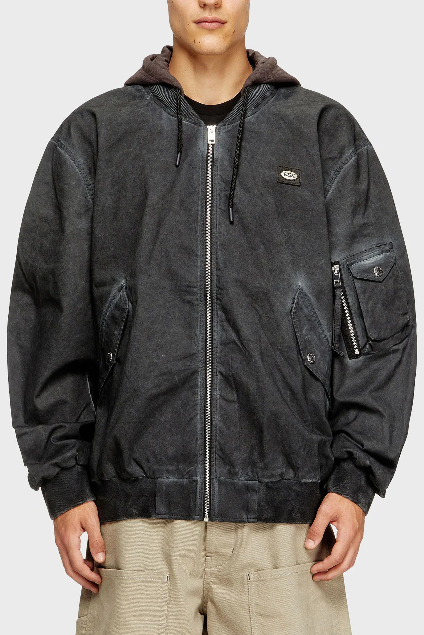 Мужская черная куртка J-COMMON-GIACCA Diesel A22065 RIKDB — MD-Fashion
