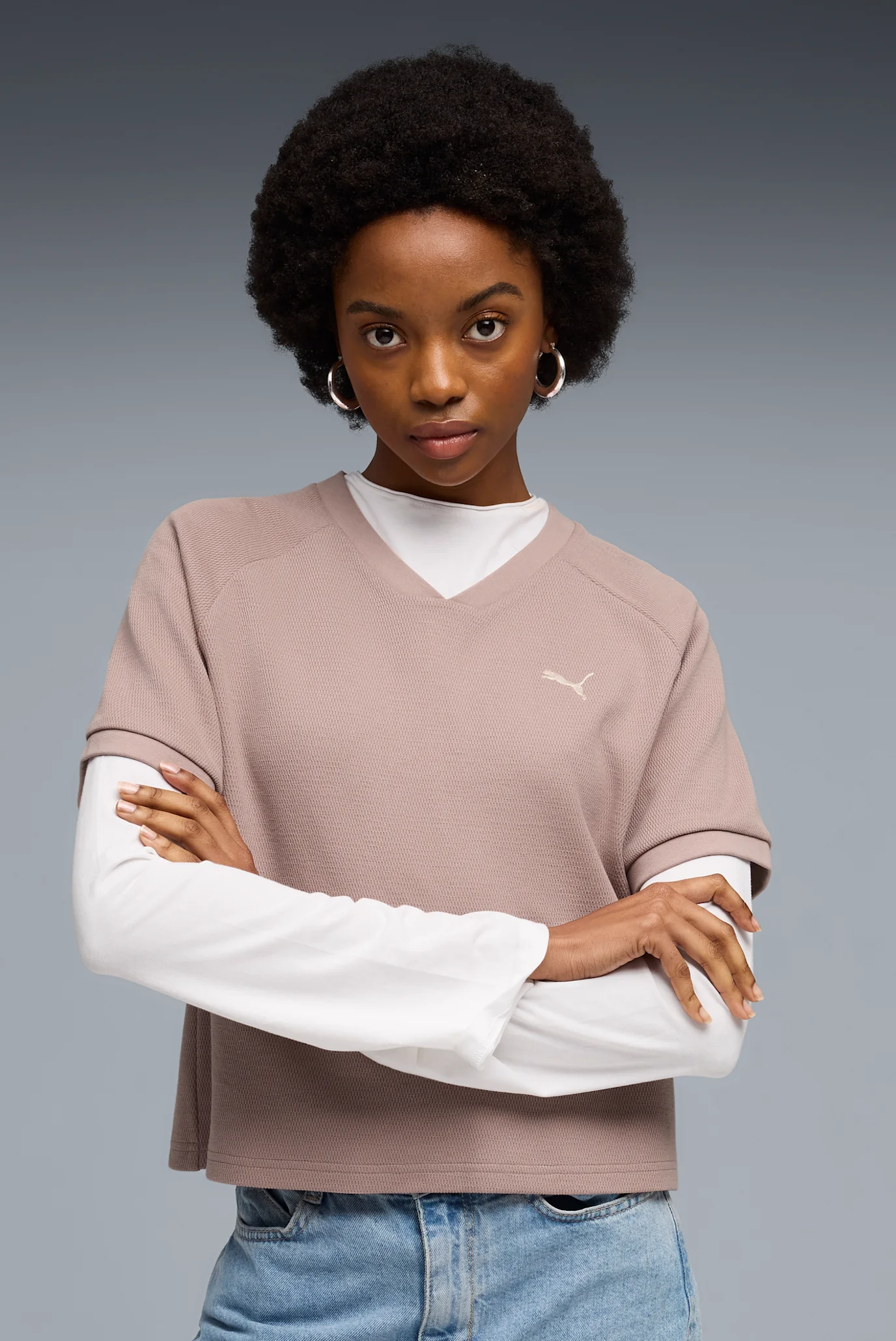 Жіноча пудрова футболка PUMA Class Relaxed Pinnacle Tee Women PUMA
