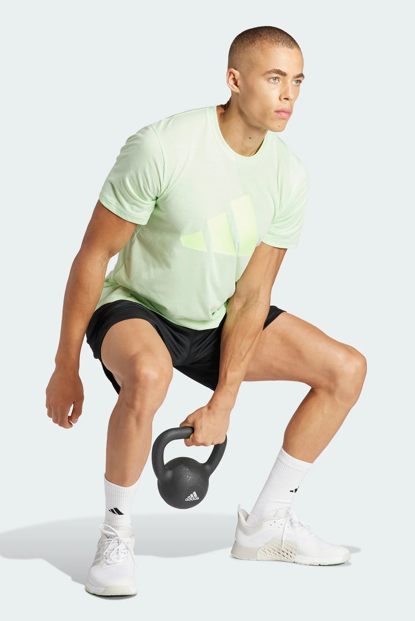 Мужская мятная футболка Train Essentials Feelready Logo adidas