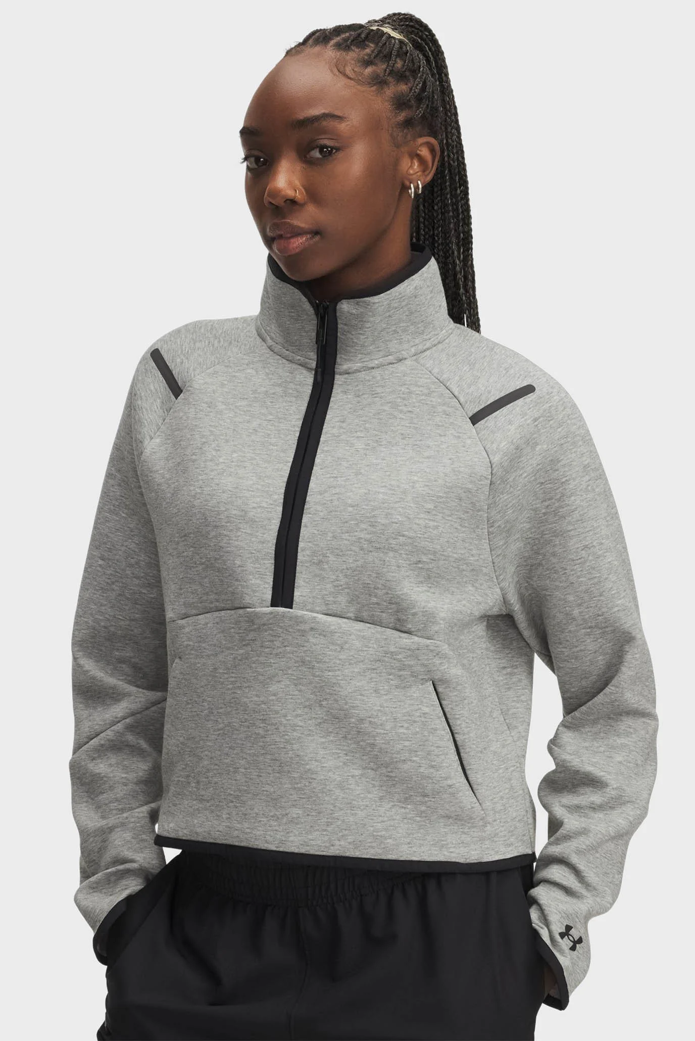 Женская серая спортивная кофта Unstoppable Flc HZ Under Armour