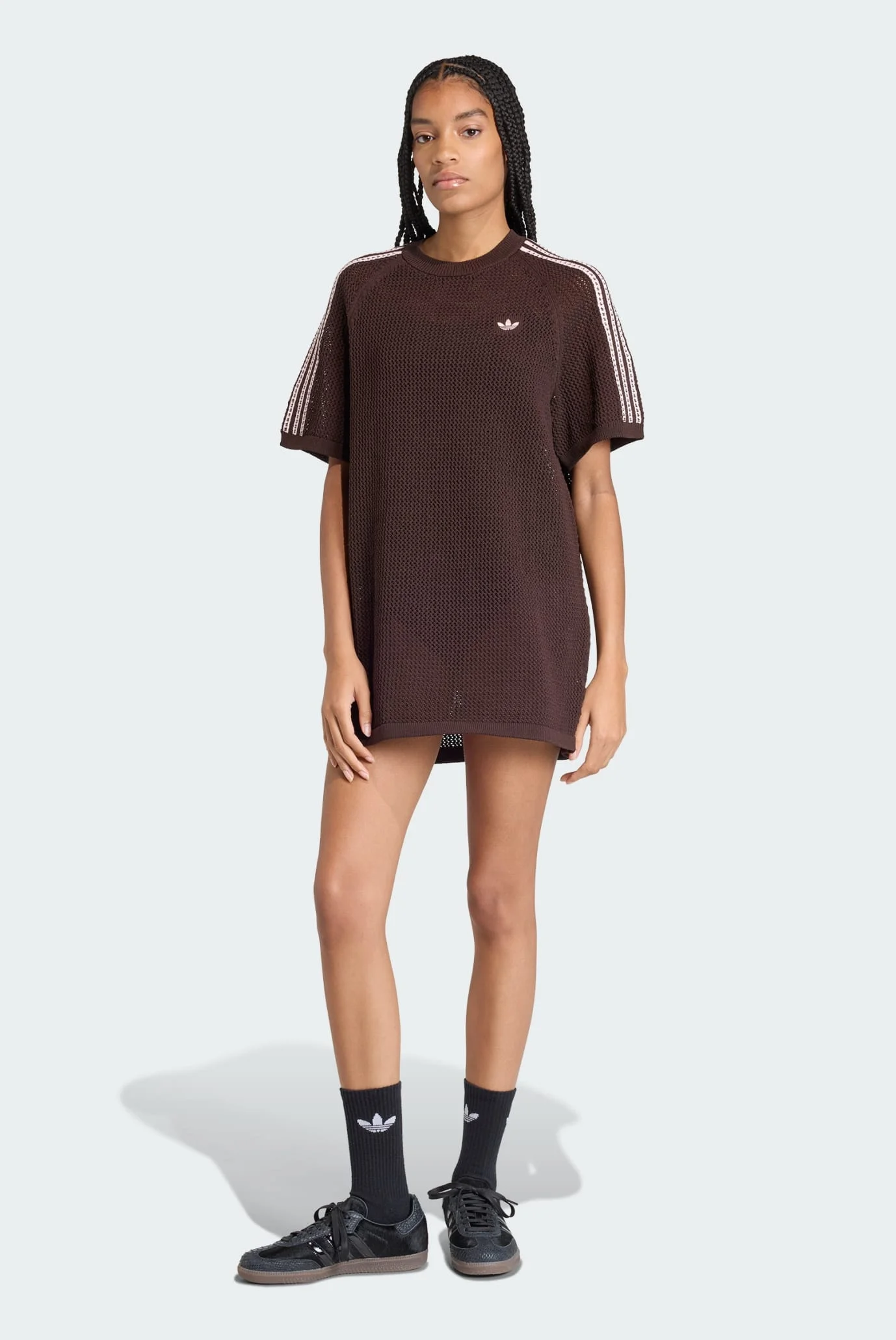 Жіноча коричнева сукня KNITTED CROCHET adidas KE0203 — MD-Fashion