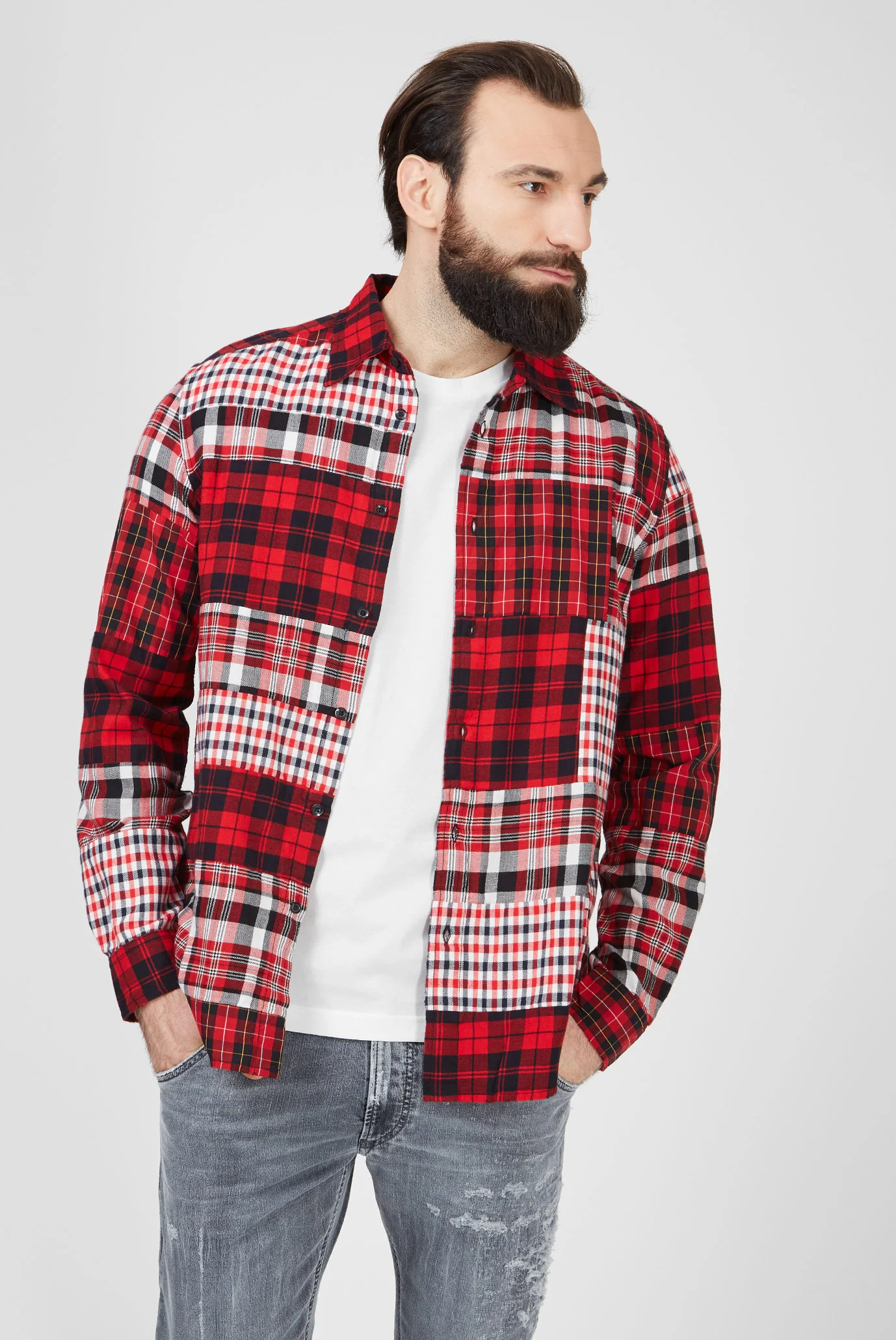 Мужская рубашка в клетку S-MORRIS Diesel A01811 0BDAE — MD-Fashion