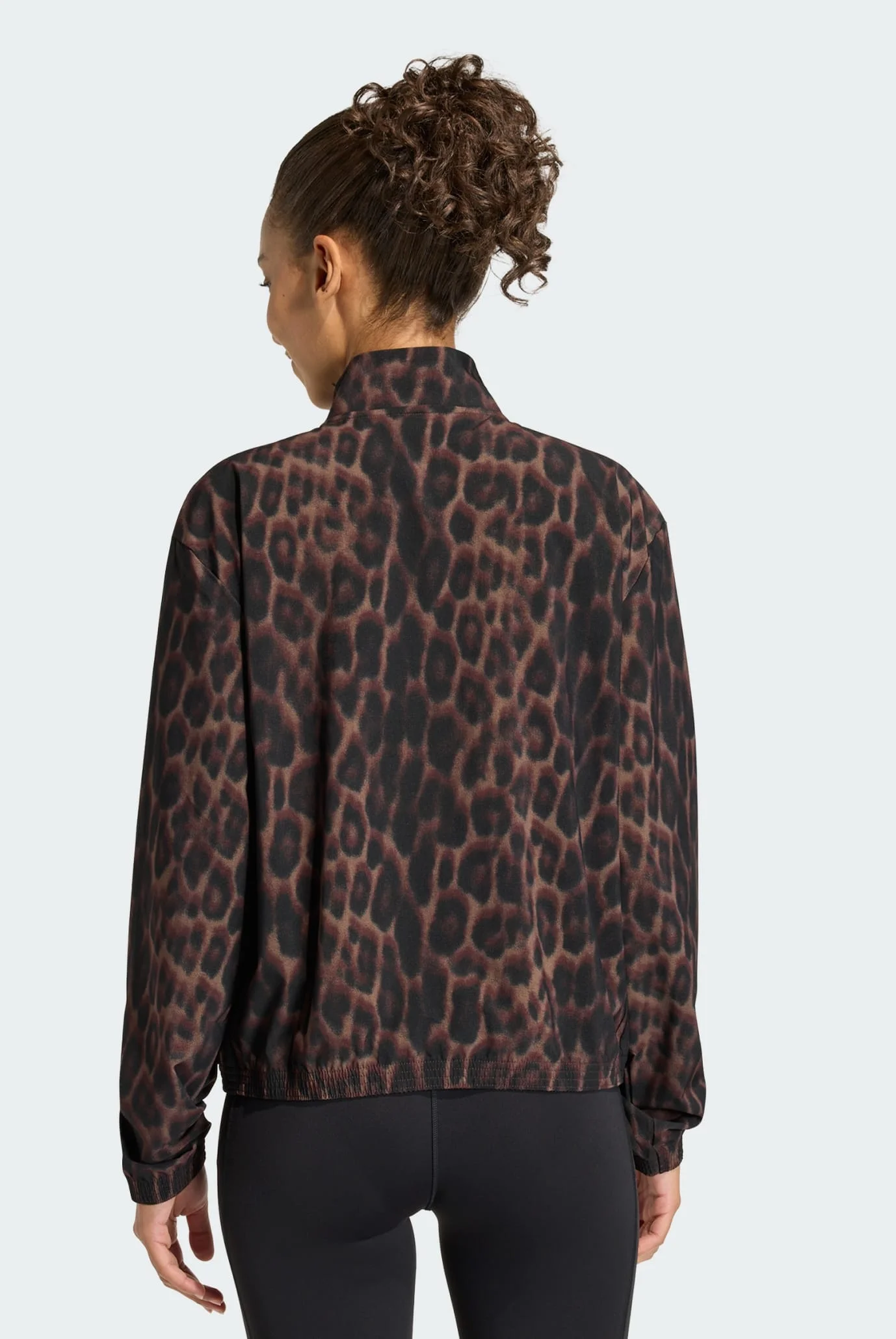 Женская коричневая куртка с узором Workout Essentials Leopard