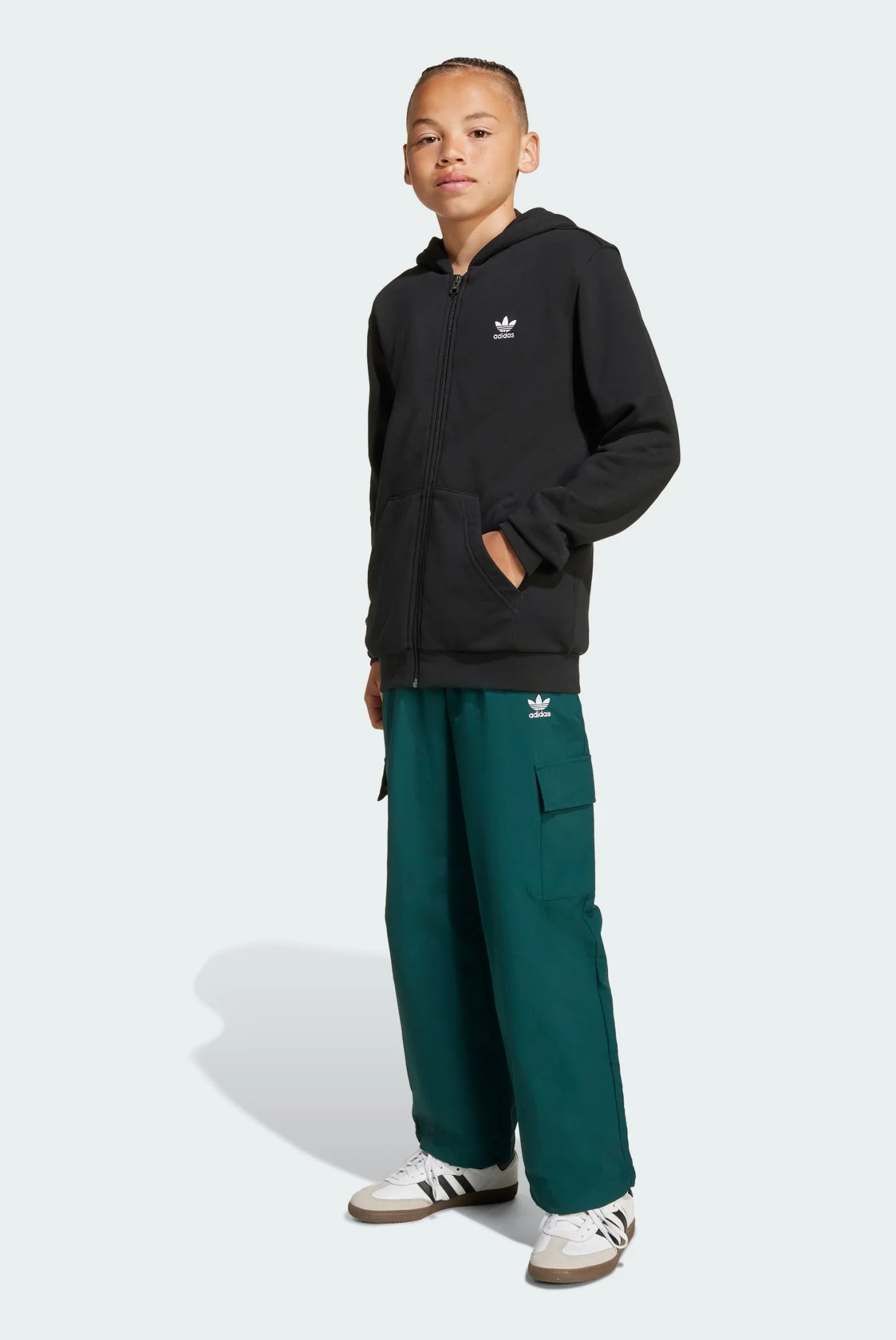 Детское черное худи Full-Zip Kids adidas JX2789 — MD-Fashion