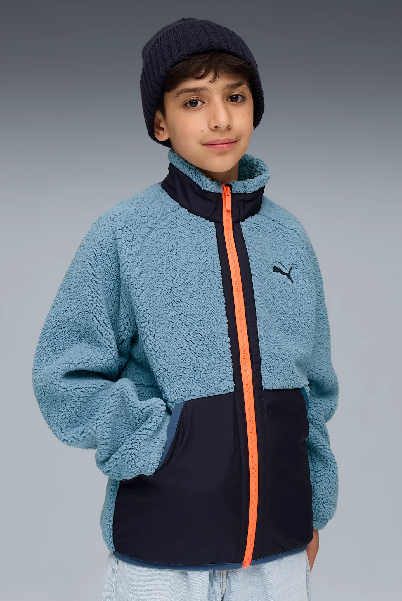 モジャモジャ Дитяча блакитна куртка Hybrid Sherpa Jacket Youth PUMA 688405_34