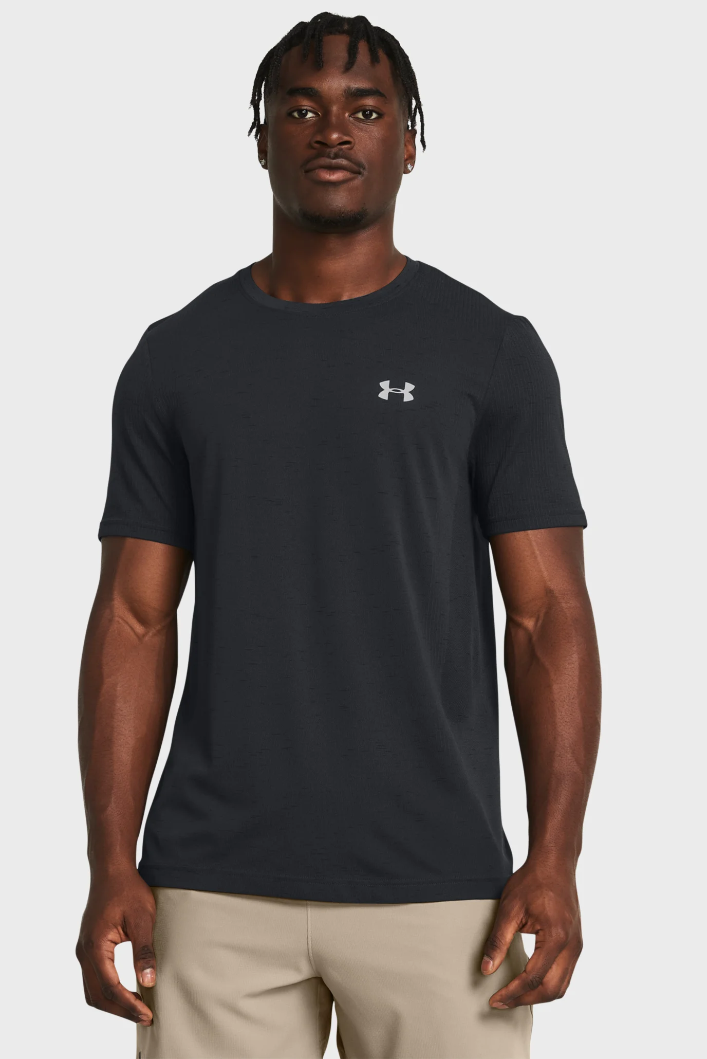 Мужская черная футболка Vanish Seamless SS Under Armour 1382801
