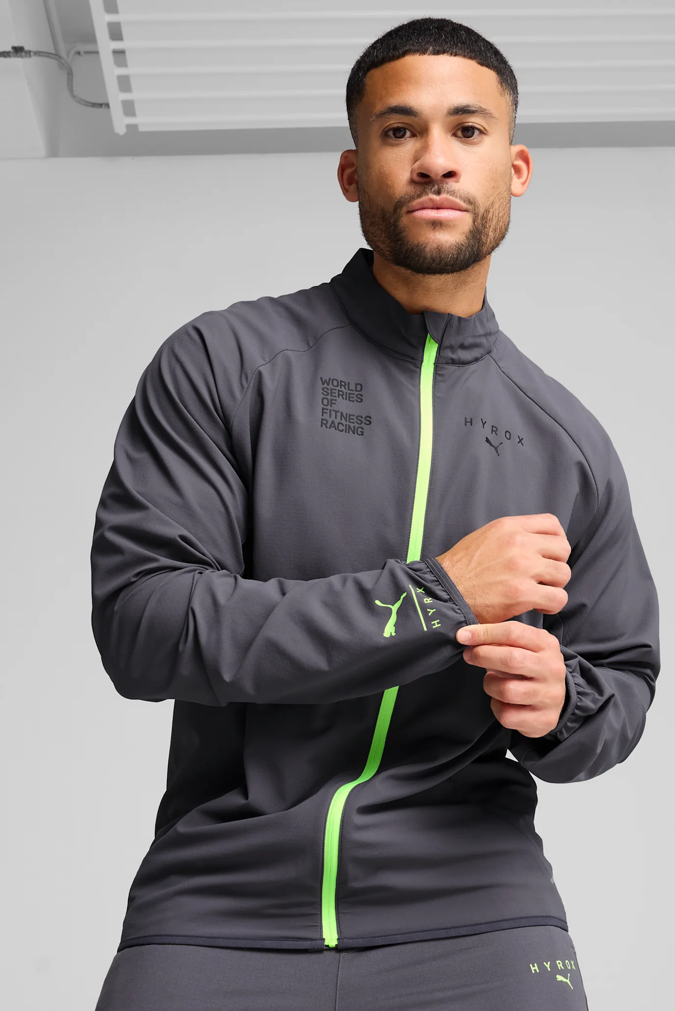 ま*た様 NANO univers SUPPLEX SHORT JACKET Мужская серая спортивная кофта PUMA x HYROX ULTRAWEAVE Jacket Men