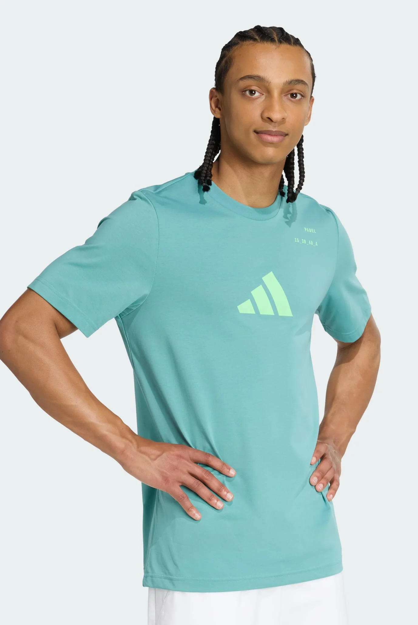 Чоловіча бірюзова футболка Padel Category Graphic adidas JV8502