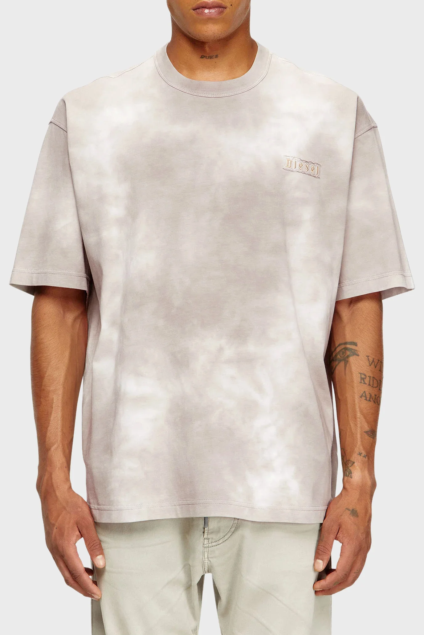 Мужская бежевая футболка T-WASH XZ1 Diesel A22485 RNSED — MD-Fashion