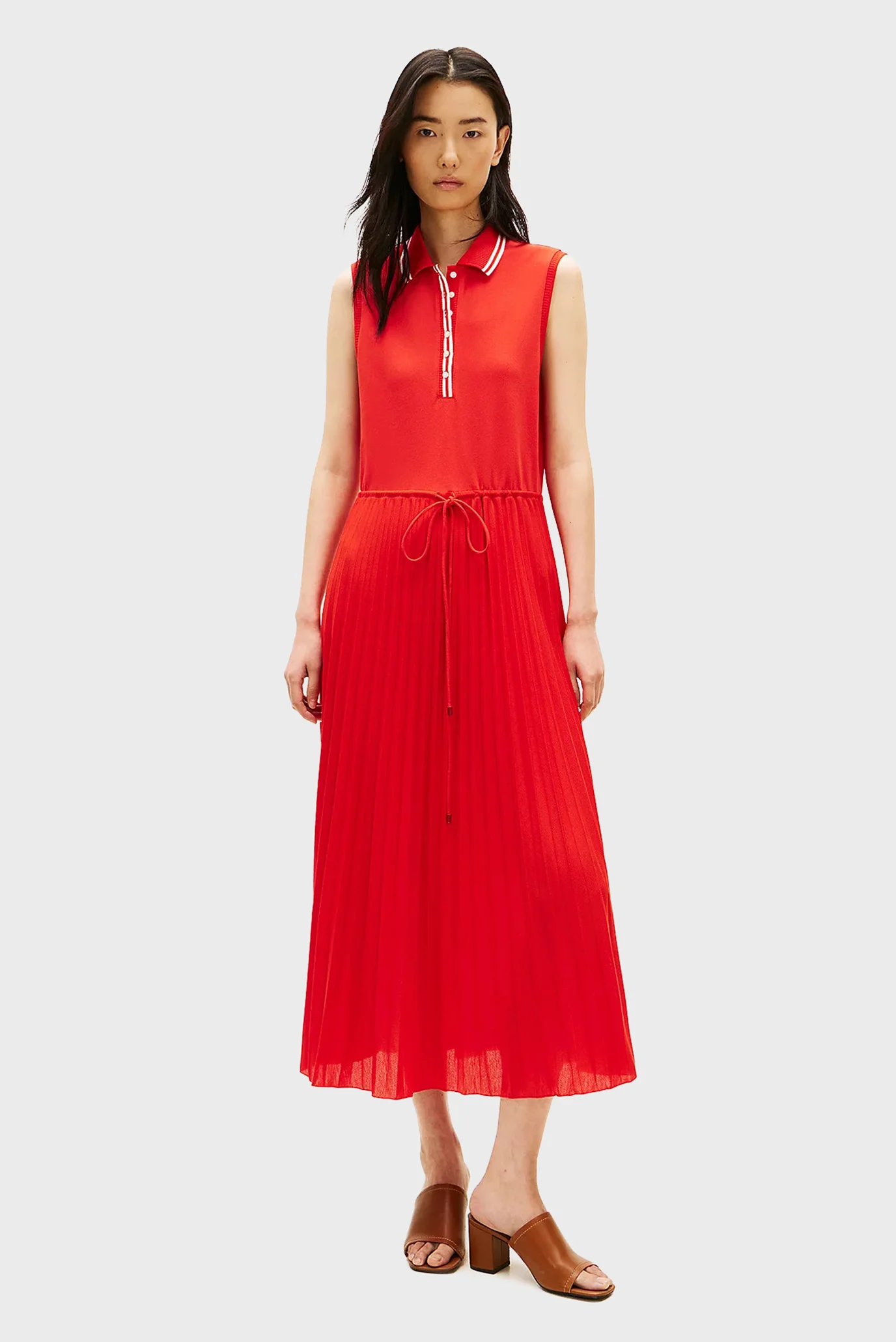 Женское красное платье 1985 PLEATED Tommy Hilfiger WW0WW49621 — MD