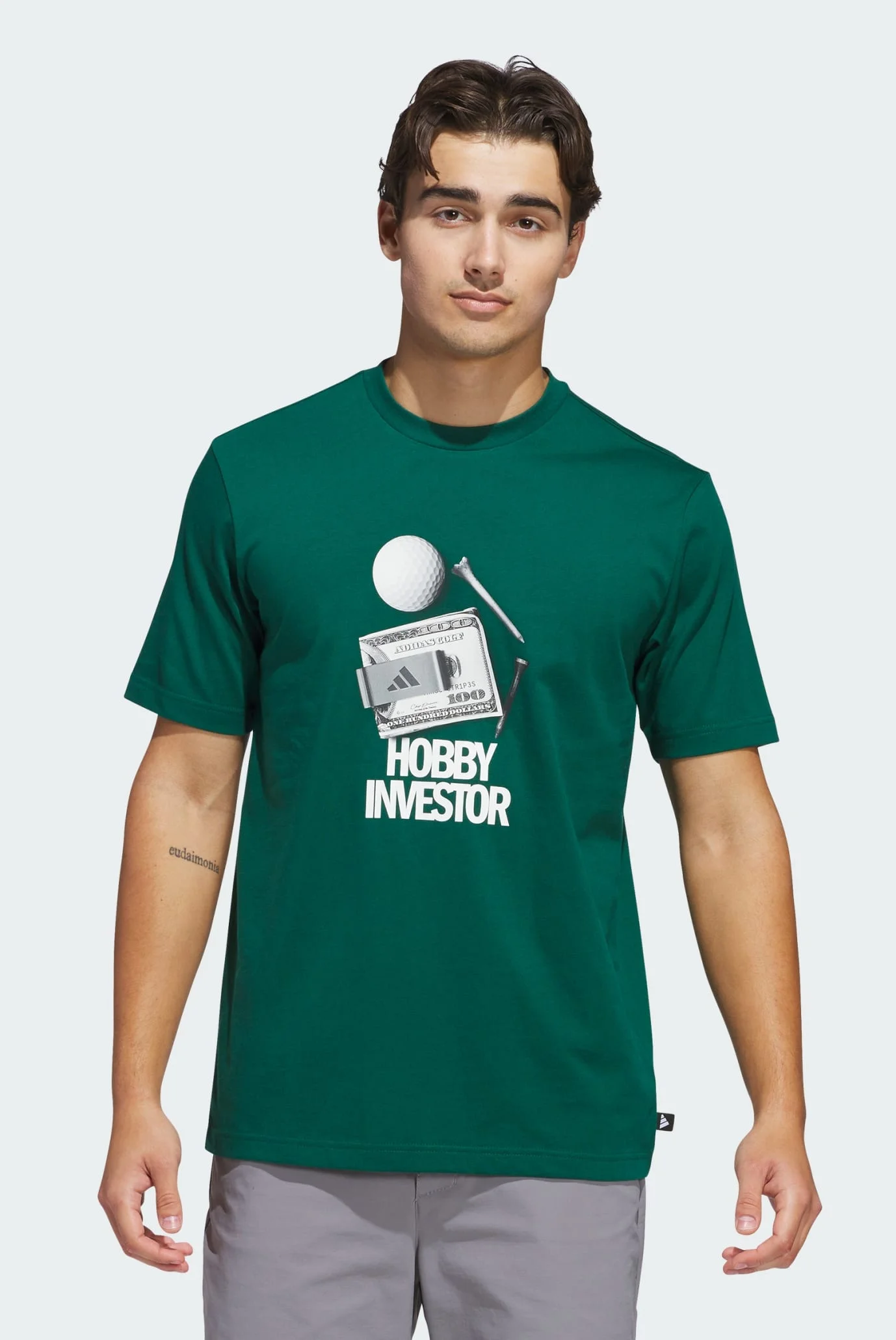 Чоловіча зелена футболка Golf Culture Graphic adidas JJ4195 — MD