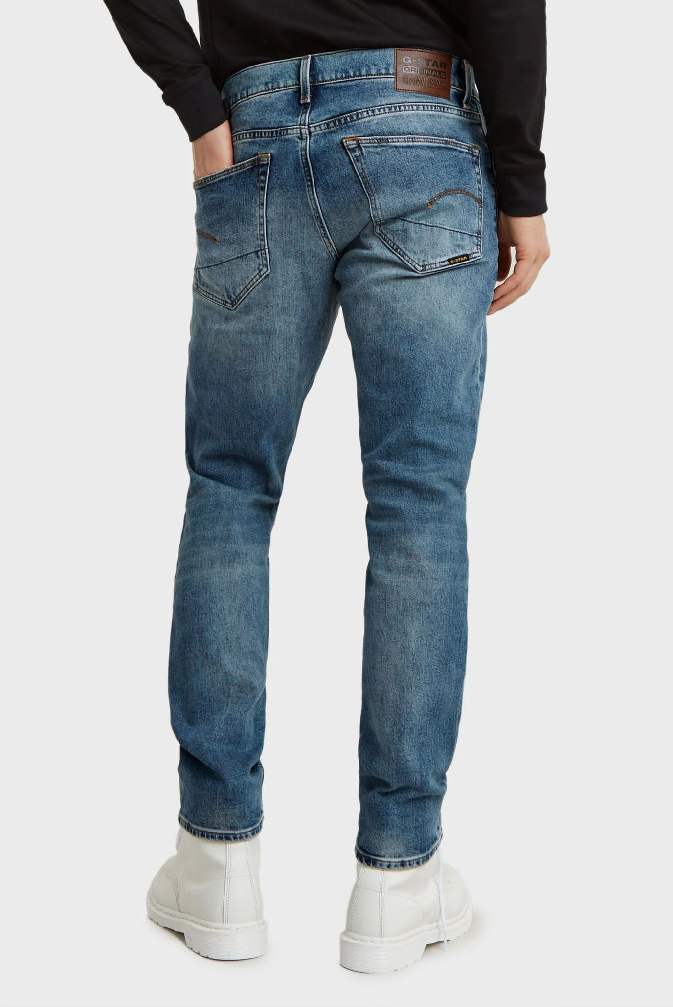 Чоловічі сині джинси 3301 Straight Tapered G-Star RAW 51003,C052