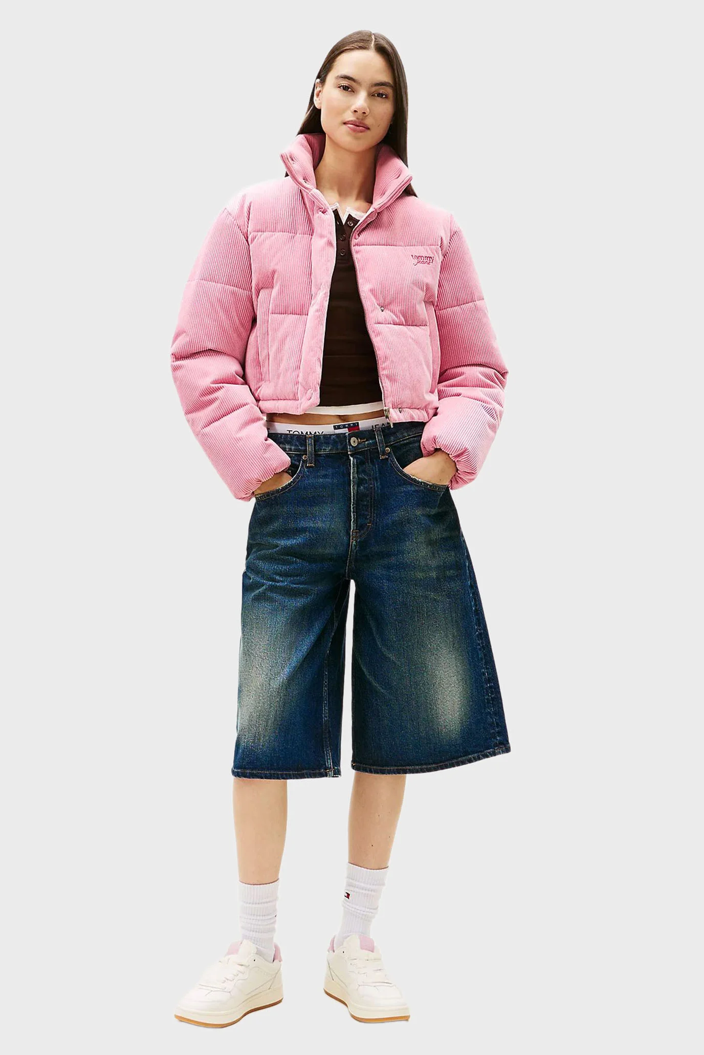 Женская розовая вельветовая куртка CORD Tommy Jeans DW0DW21658