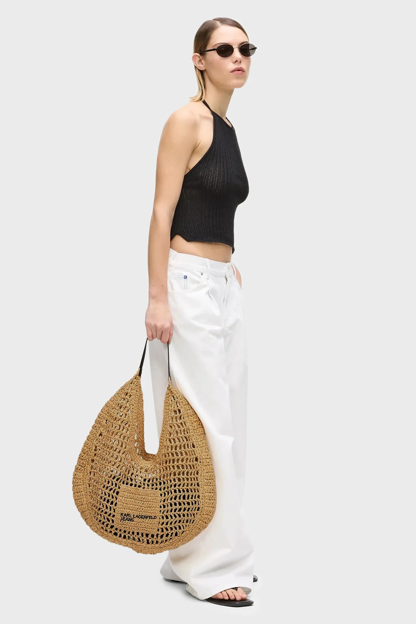 Женский бежевый шоппер RAFFIA SUMMER HOBO Karl Lagerfeld Jeans