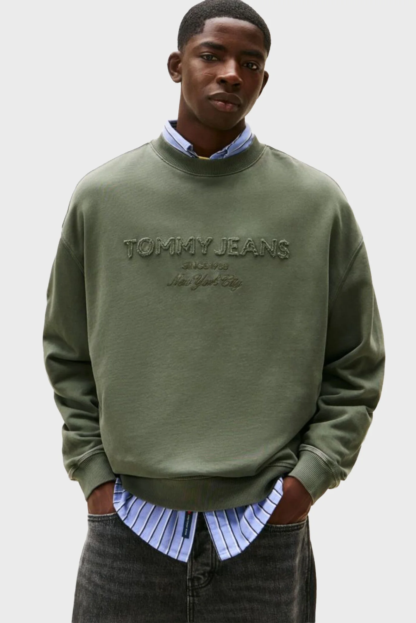 トップス room306 Random Dot Volume Tops Мужской оливковый свитшот 90S NEW CLASSICS Tommy Jeans DM0DM22363